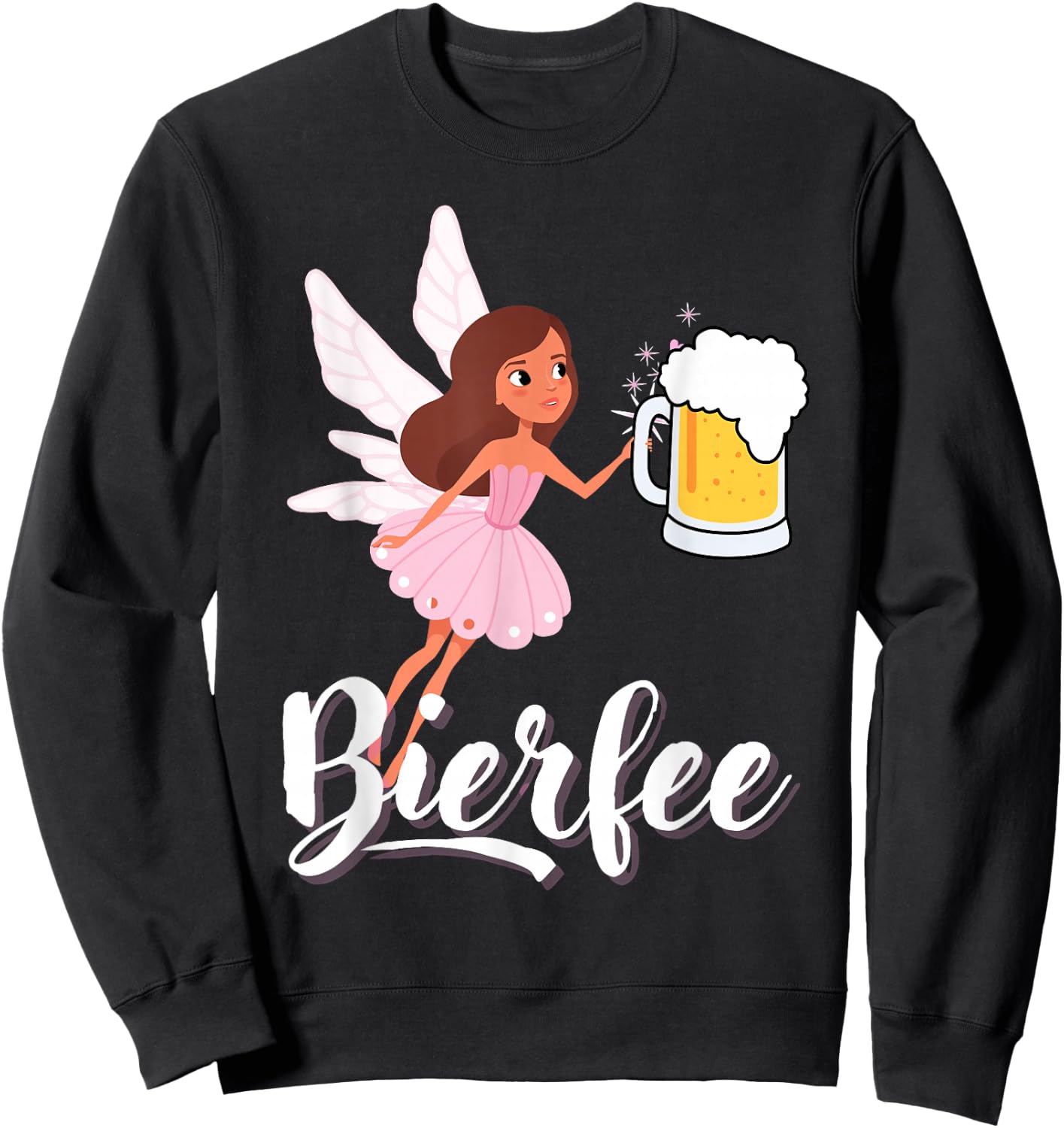 Bierfee with Funny Beer Friends Design, black Sweatshirt - Sweatshirt | Black