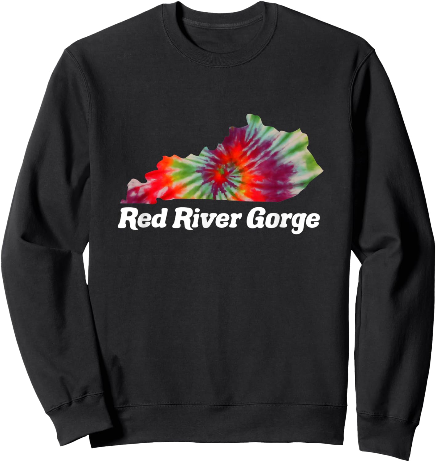 Red River Gorge Climbing RRG Kentucky Tie Dye Sweatshirt - Sweatshirt | Black