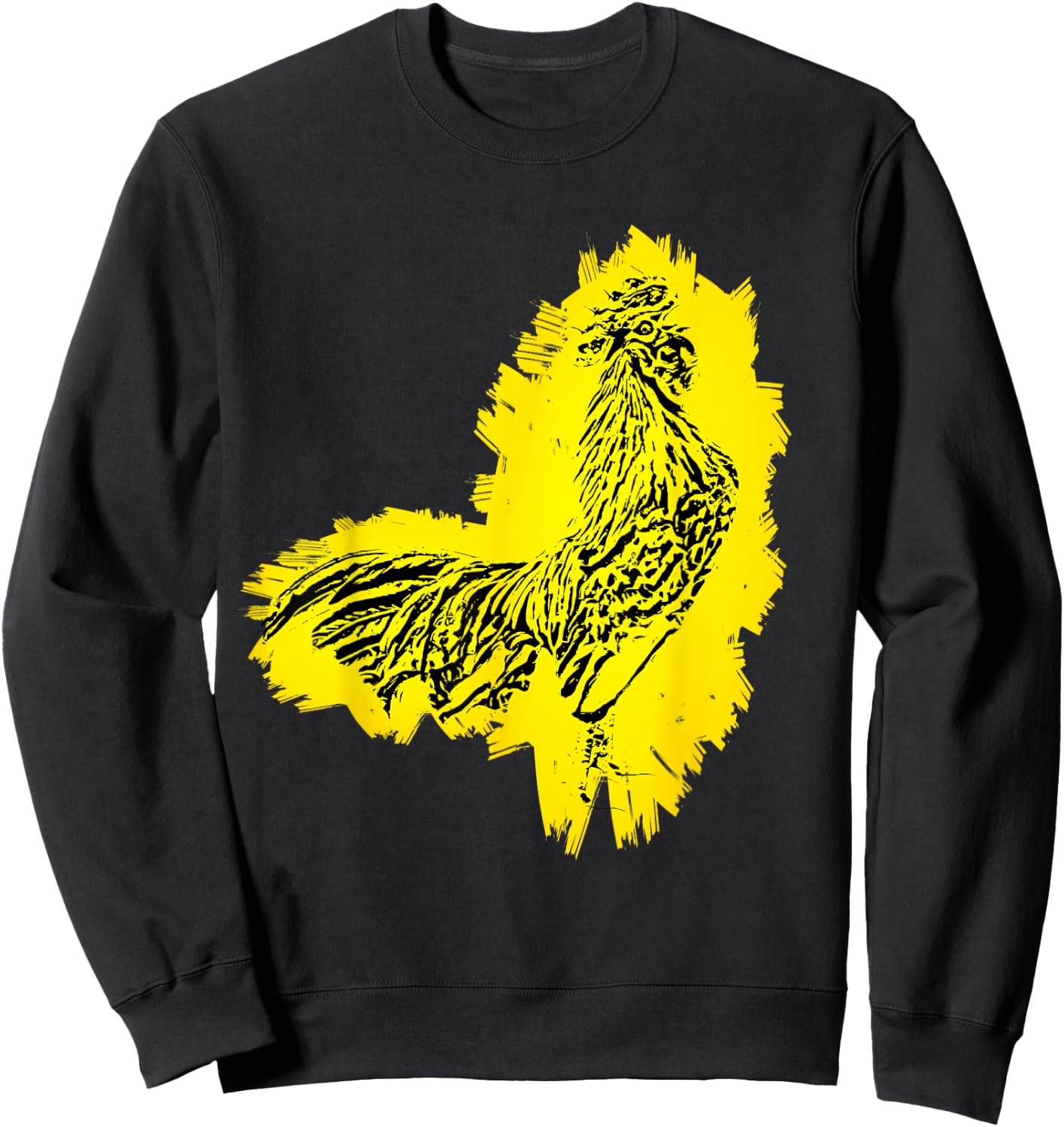 Rooster Chicken Motif Farmer colorful Farm Animals Chickens Sweatshirt - Sweatshirt | Black