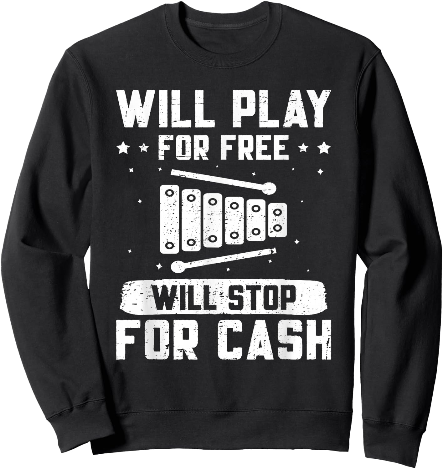 Xylophone Music Xylophone Player Play For Free Xylophonist Sweatshirt - Sweatshirt | Black