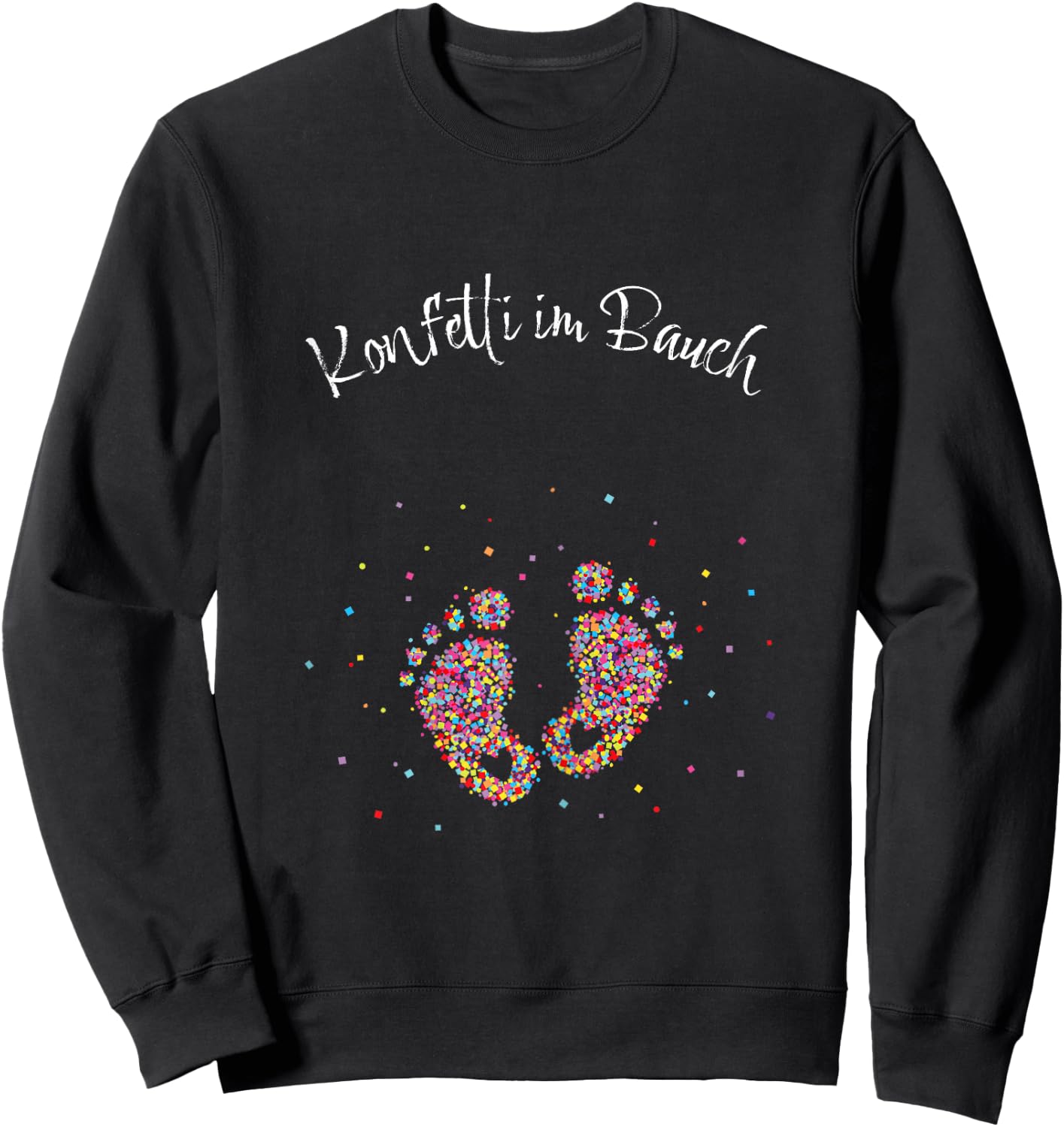 Women's Carnival Confetti Carnival Pregnancy , black Sweatshirt - Sweatshirt | Black