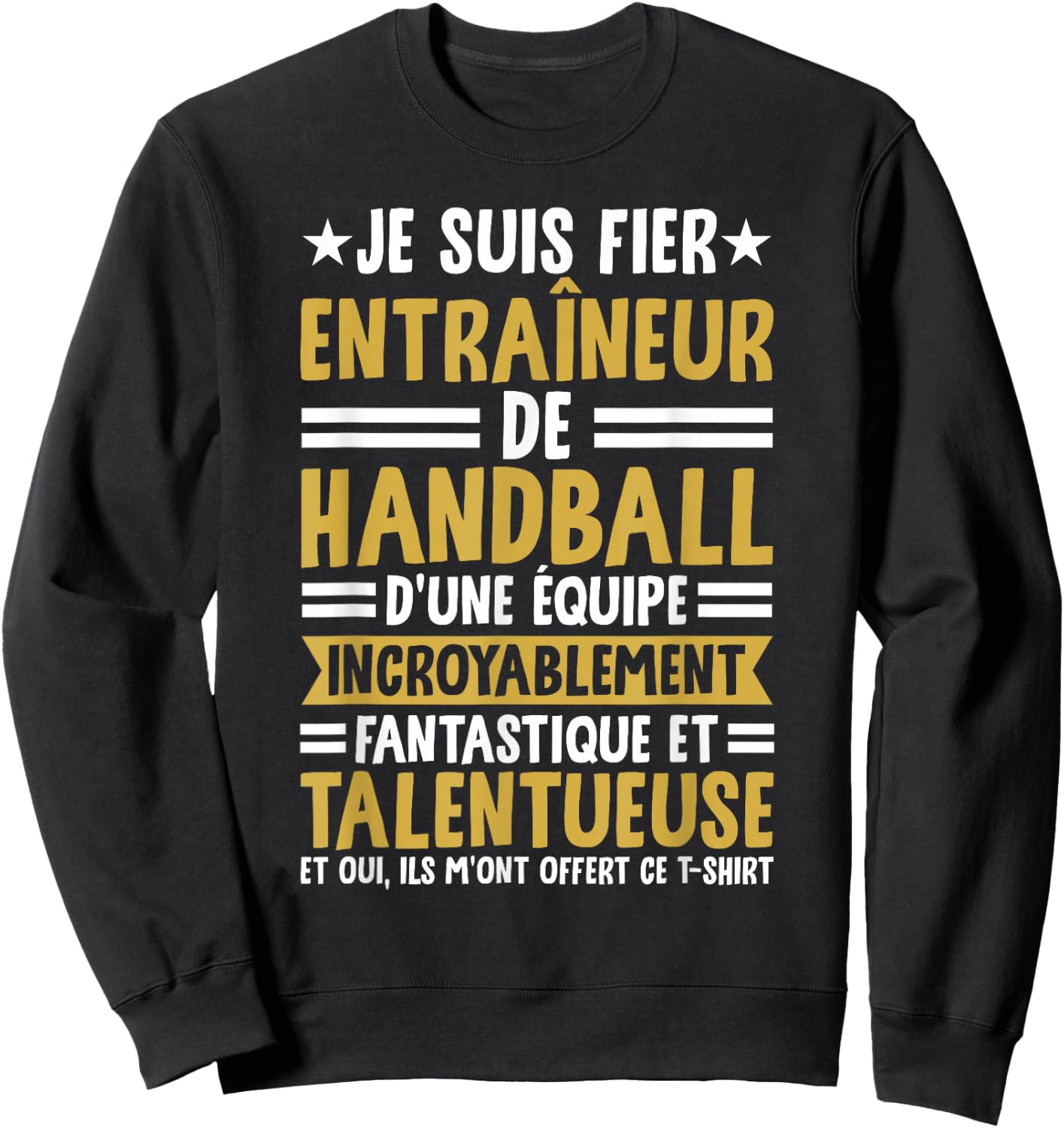 Funny Coach I Am Proud Handball Trainer Sweatshirt - Sweatshirt | Black