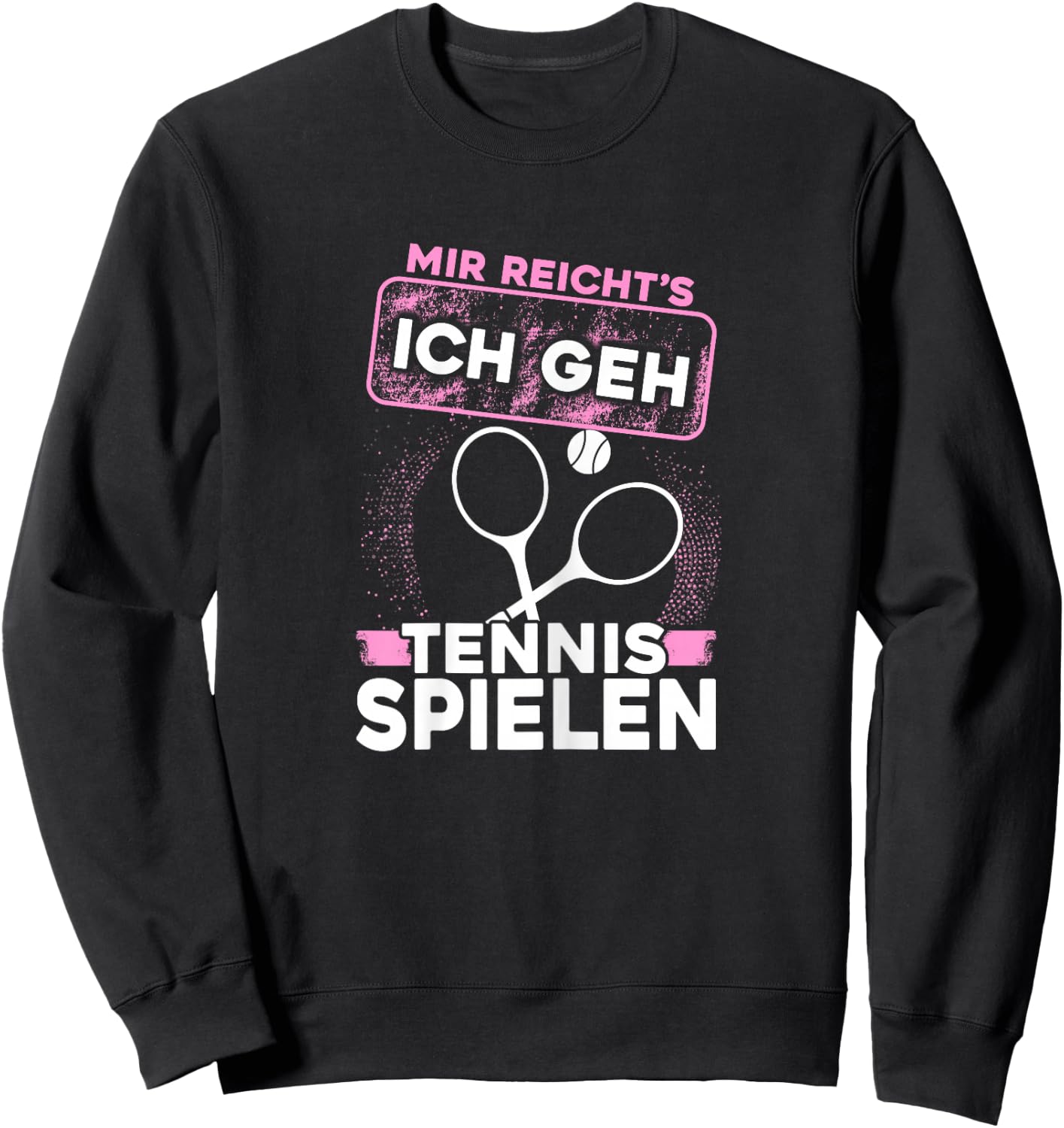 Women's Tennis Racket Tennis Ball Women Tennis Girls , black Sweatshirt - Sweatshirt | Black