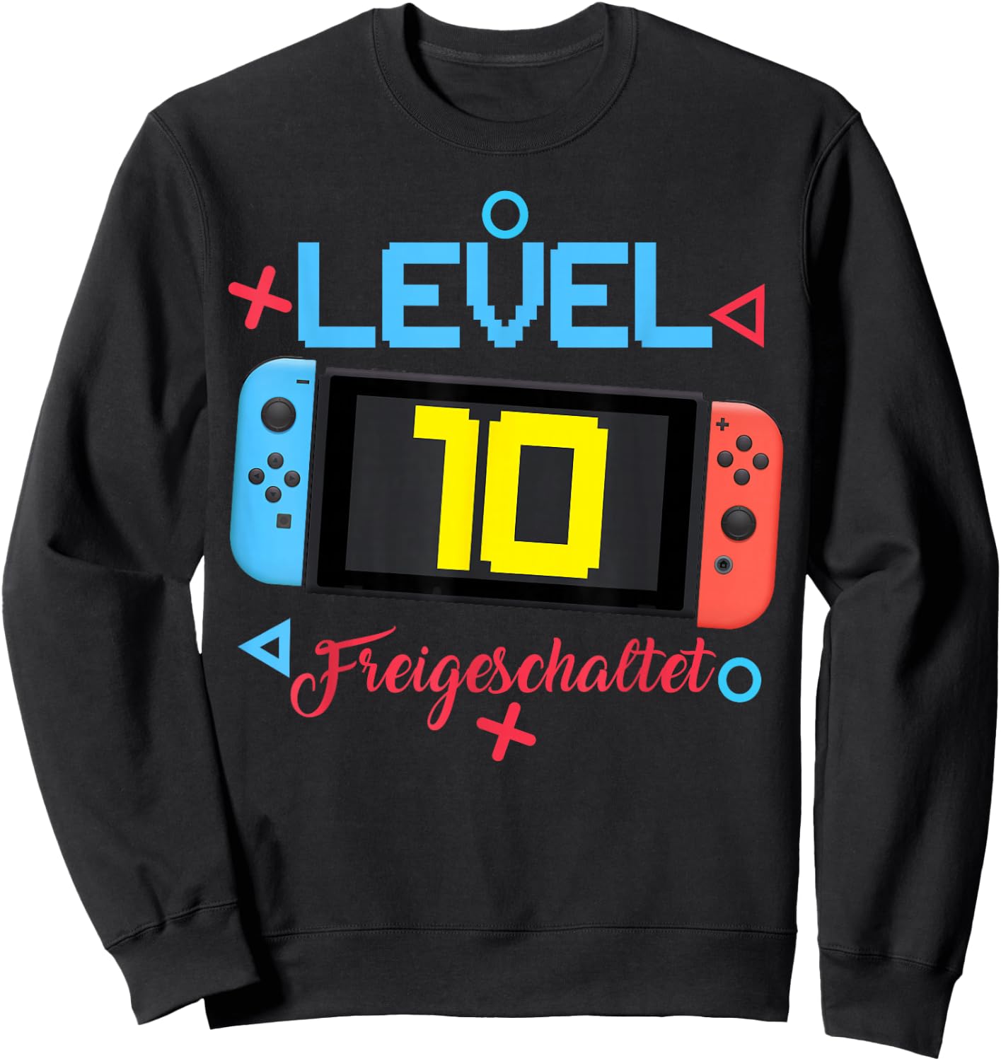 10th Birthday Gifts Boy Level 10 Unlocked 2013 Gift , black Sweatshirt - Sweatshirt | Black