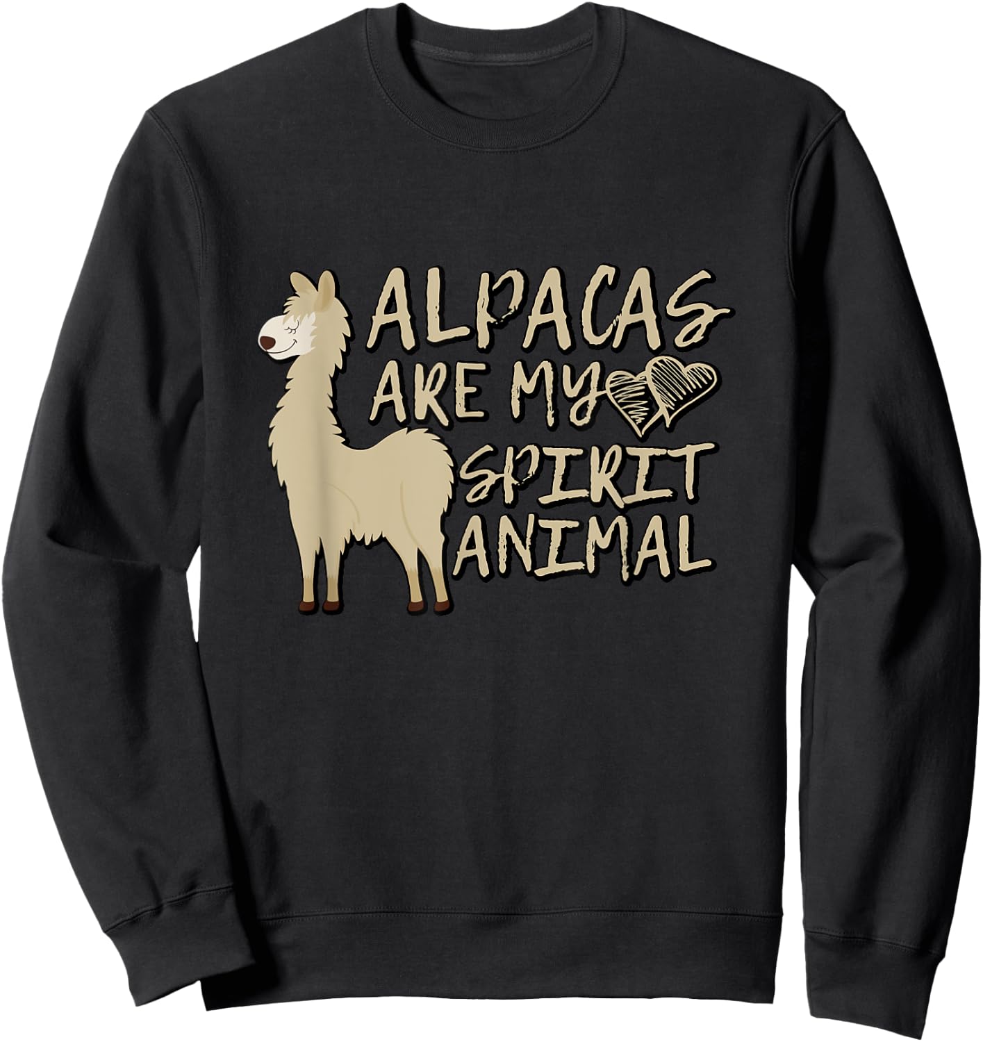 Alpacas Are My Spirit Animals Funny Llama Sweatshirt - Sweatshirt | Black