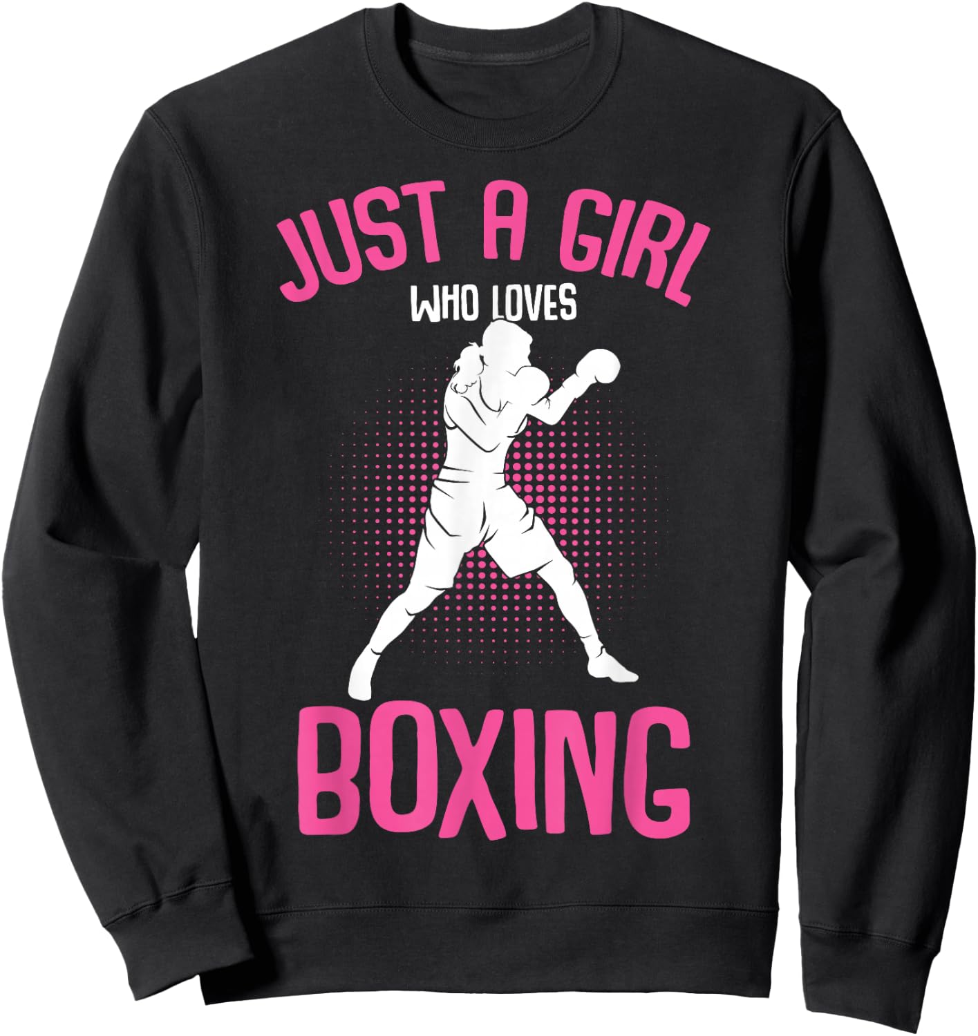 Just a Girl who loves Boxing Boxer Girls Kids Sweatshirt - Sweatshirt | Black