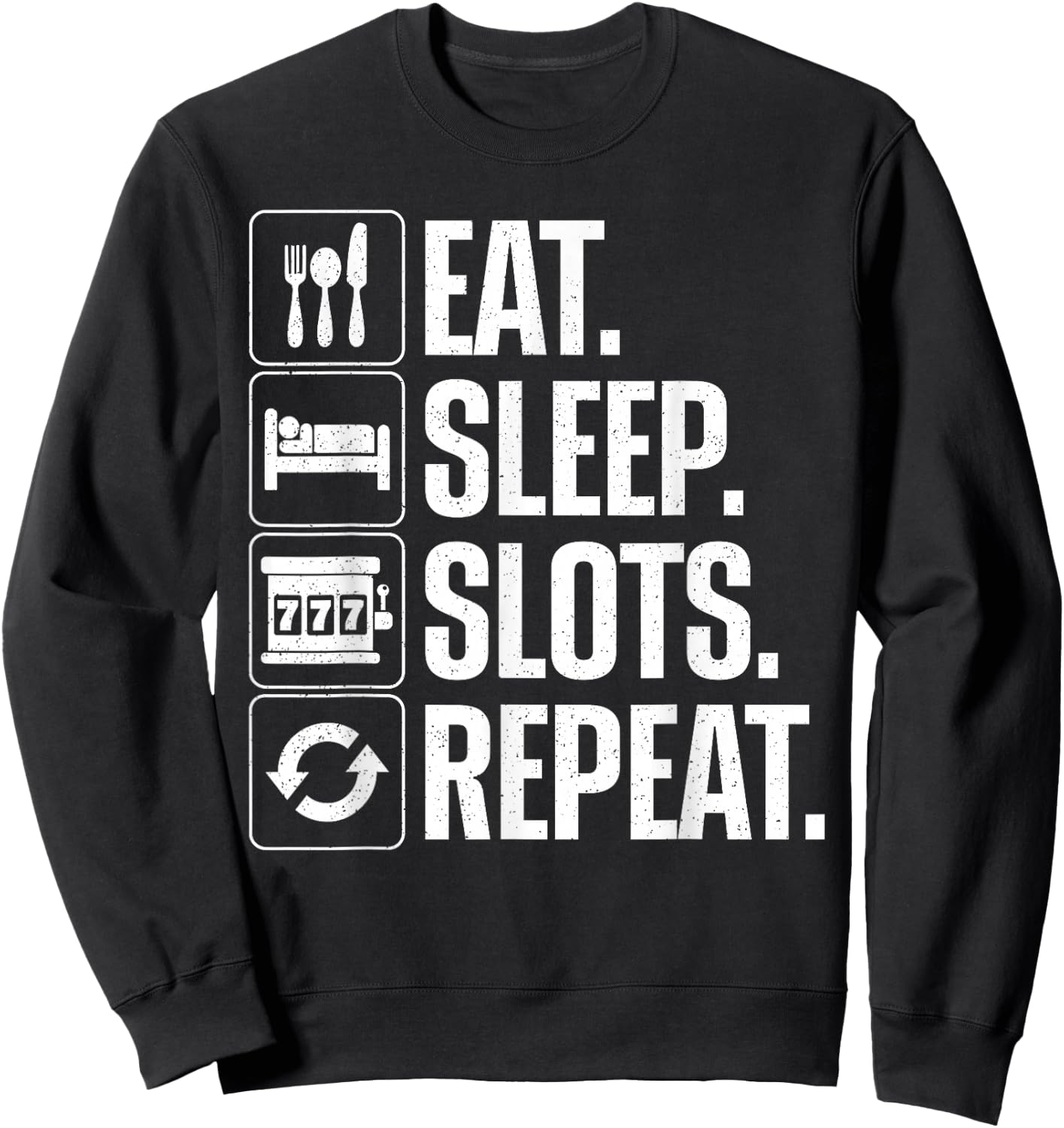 Slot Machine Art Women Gambling Casino Slot Machine Sweatshirt - Sweatshirt | Black