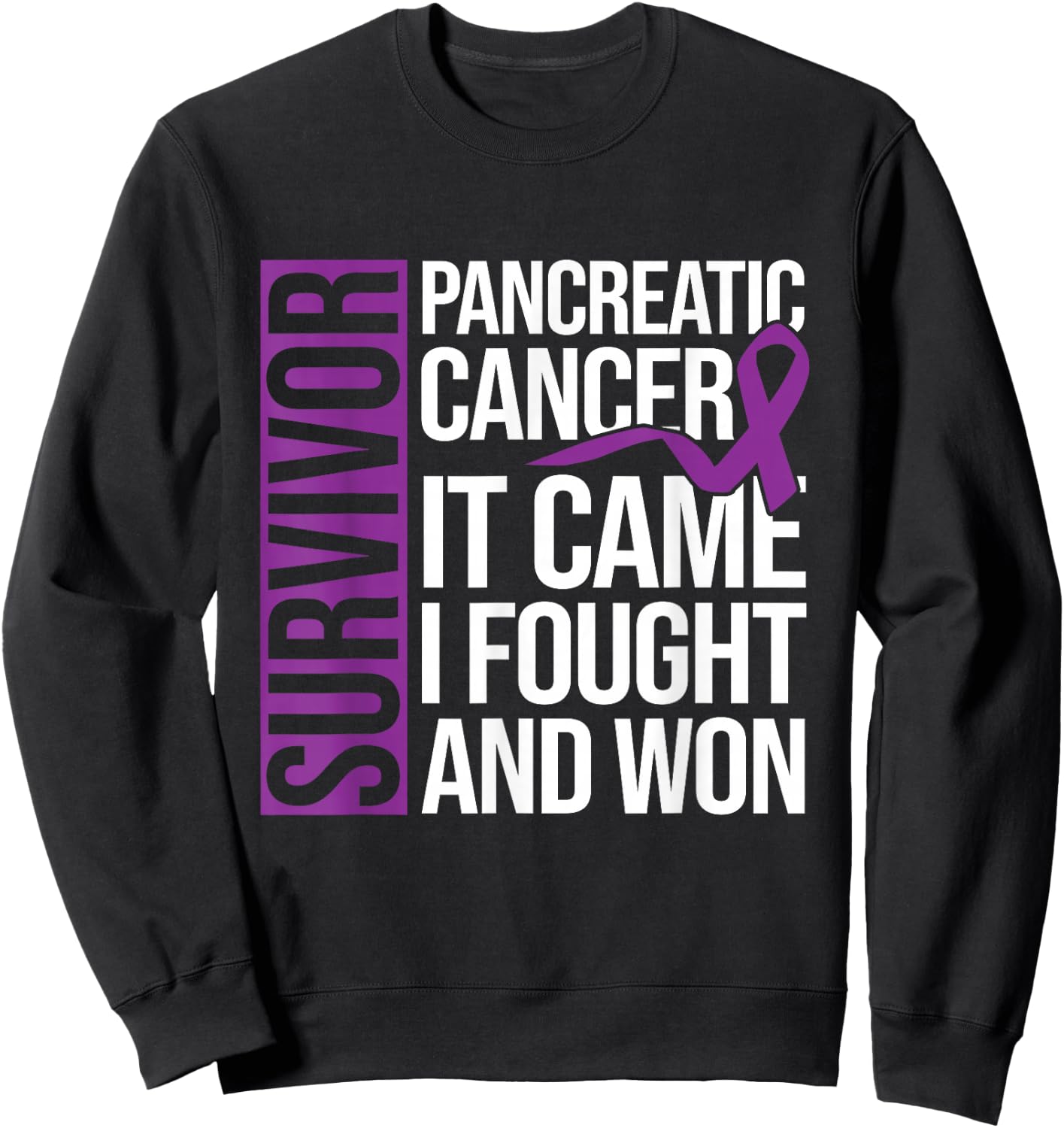 Survivor Cancer Survivor Pancreatic Cancer Sweatshirt - Sweatshirt | Black