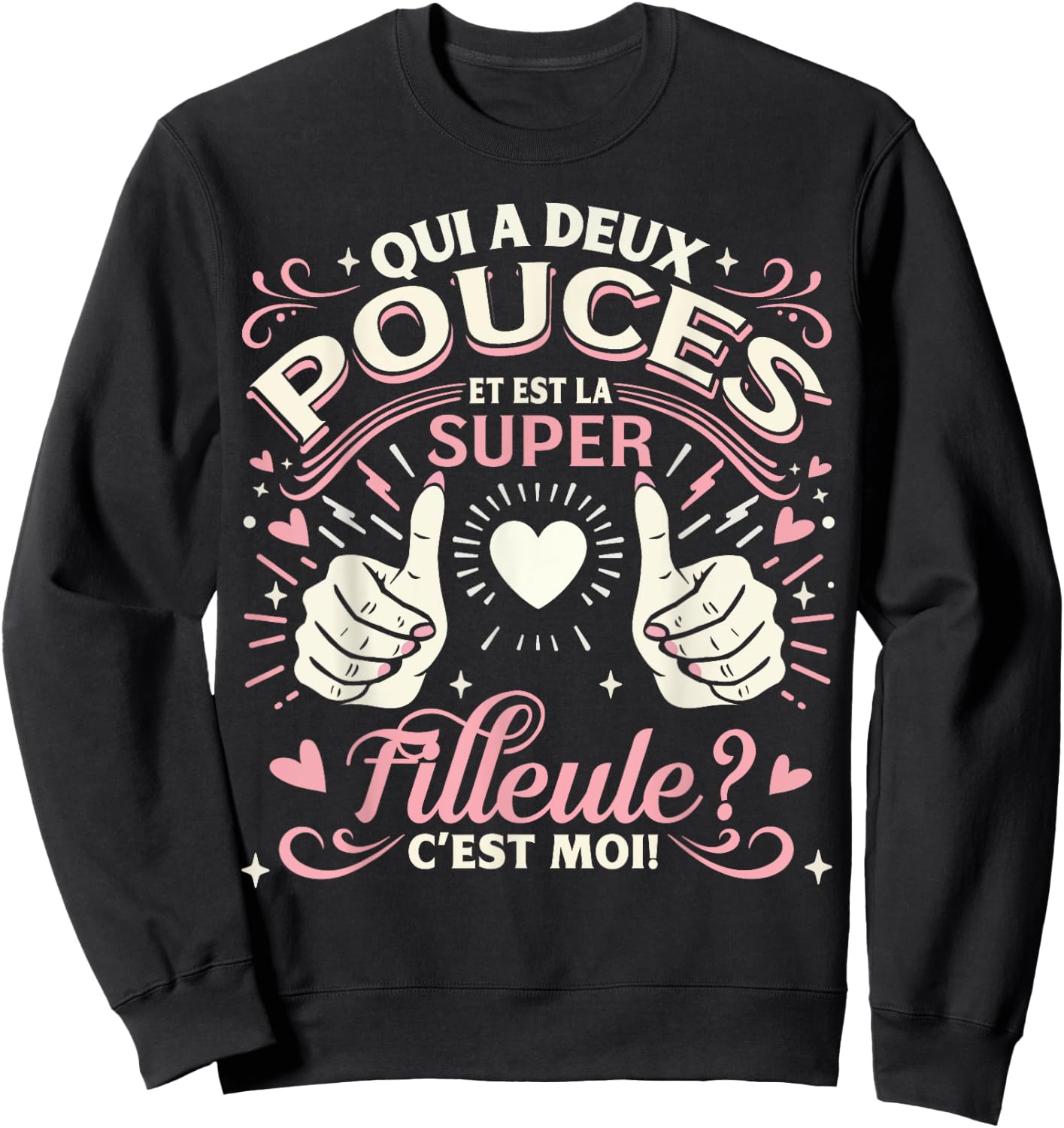 A Super Girl Gift My Daughter Godmother Baptism , Black, S Sweatshirt - Sweatshirt | Black