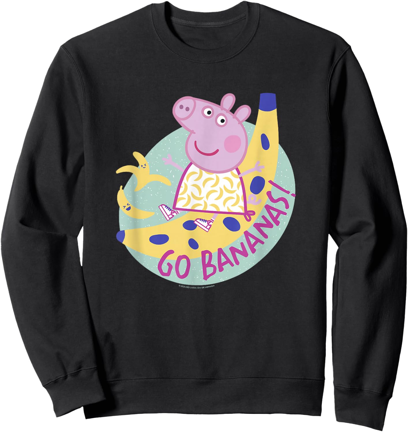 Peppa Pig Go Bananas! Funny Fruit Portrait Sweatshirt - Sweatshirt | Black