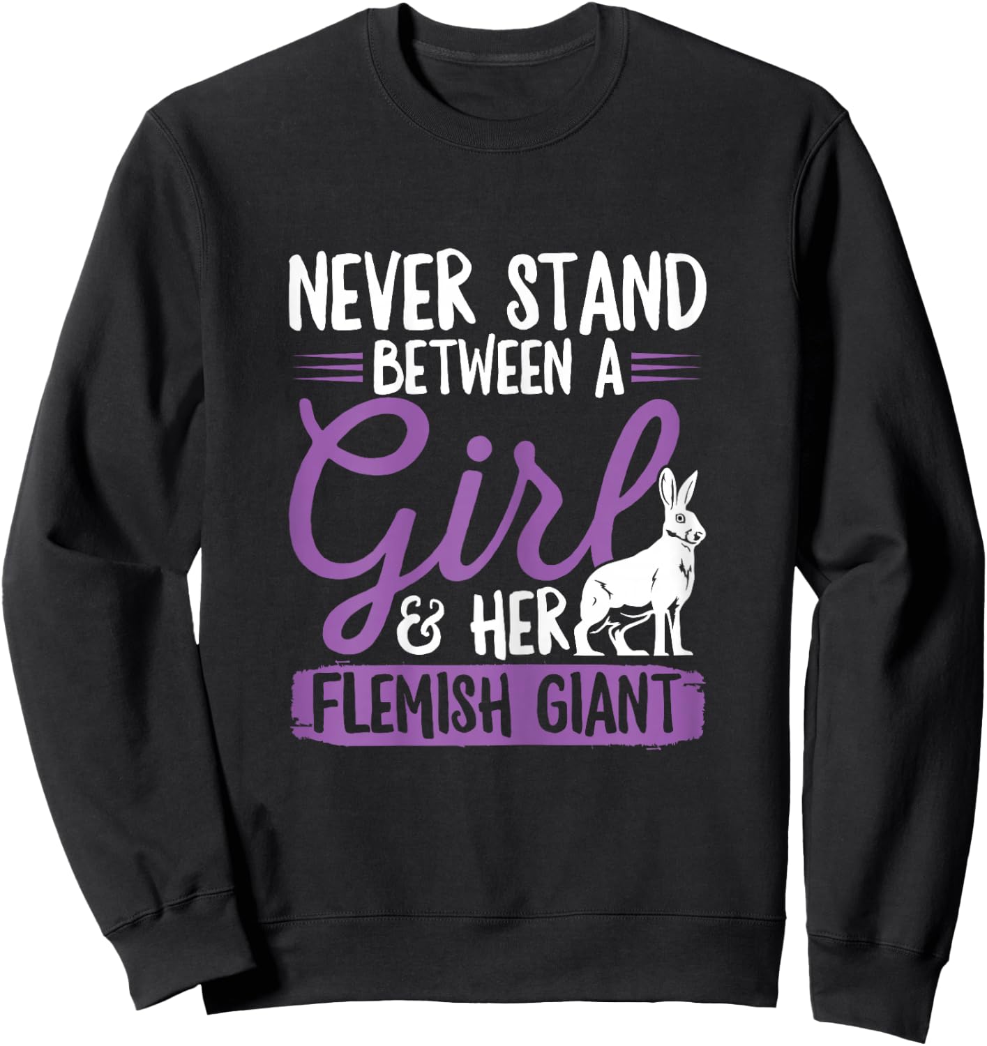 Rabbit Flemish Giant Design for a Flemish Giant Lover Sweatshirt - Sweatshirt | Black