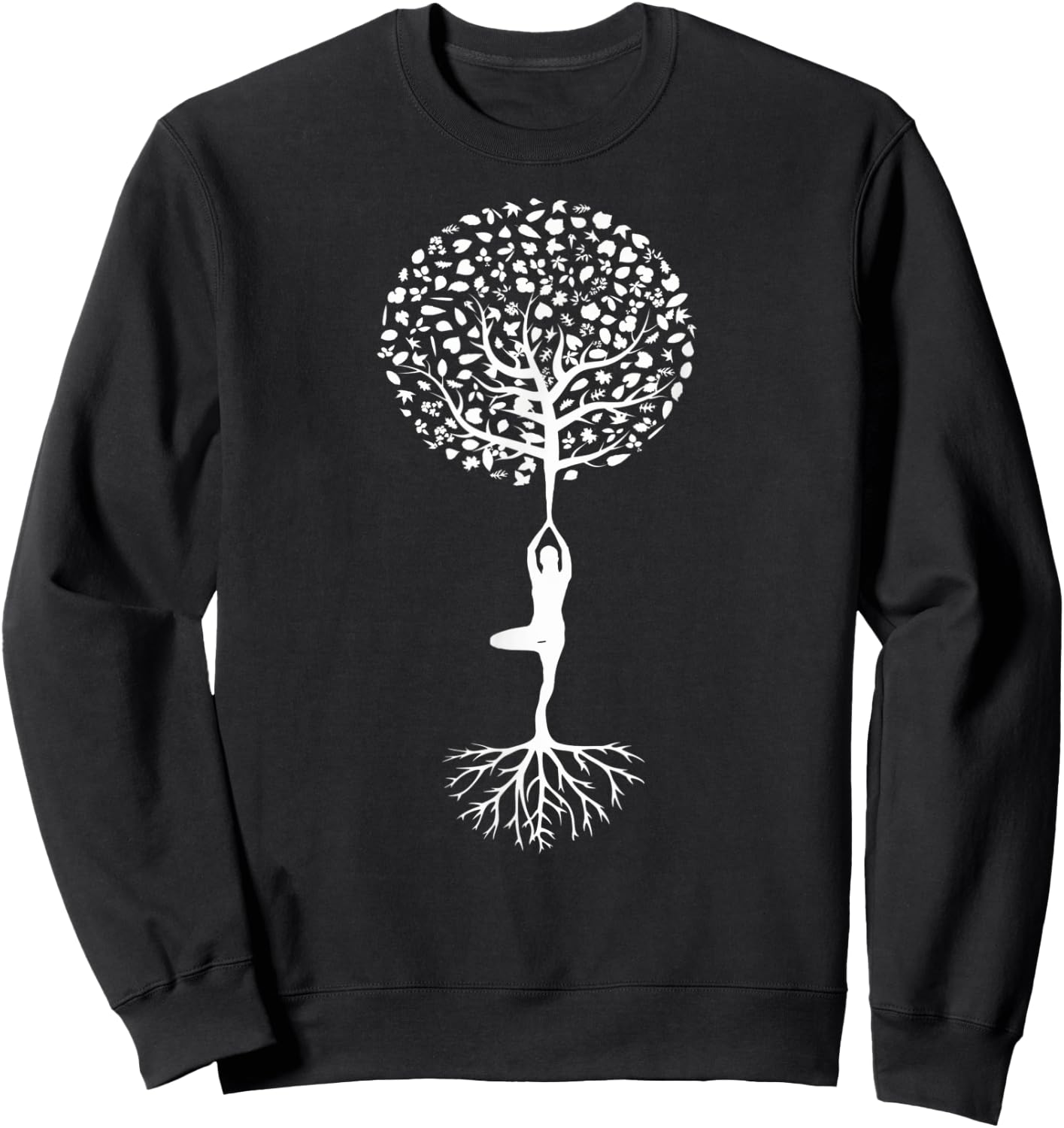Tree Pose Yoga Sweatshirt - Sweatshirt | Black