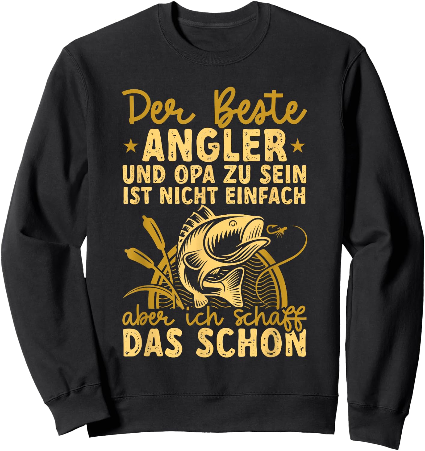 Fischer Beste Angler und Opa Angel , black Sweatshirt - Sweatshirt | Black