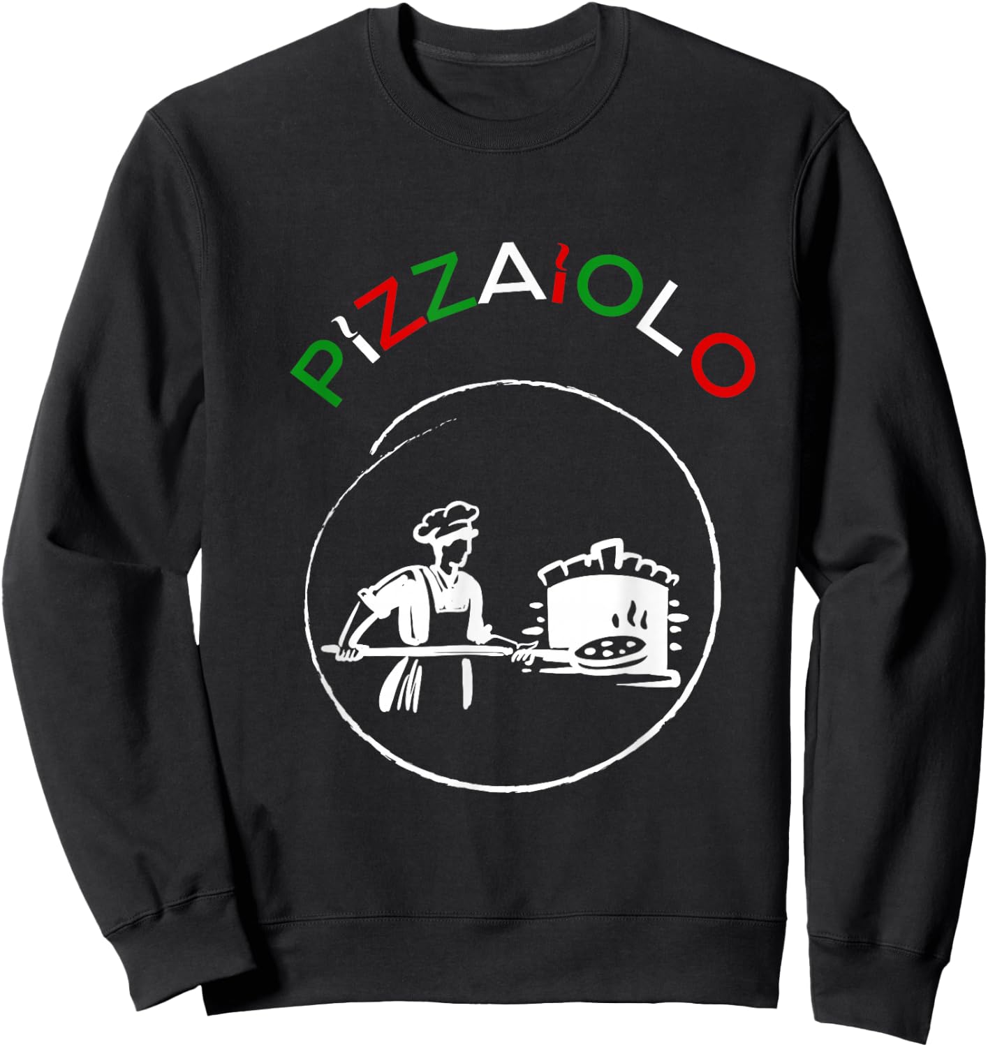 Pizzaiolo with pizzaiolo , Black, S Sweatshirt - Sweatshirt | Black