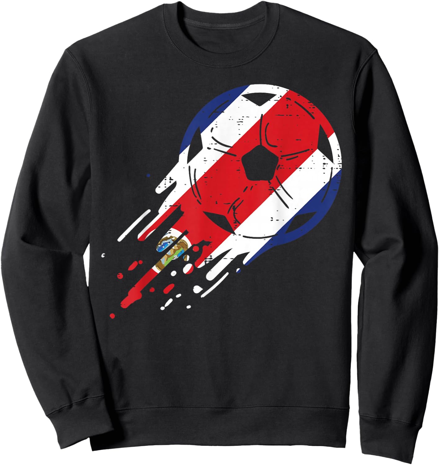 Costa Rica Rican Flag Soccer Football Fan Men Women Kids Sweatshirt - Sweatshirt | Black