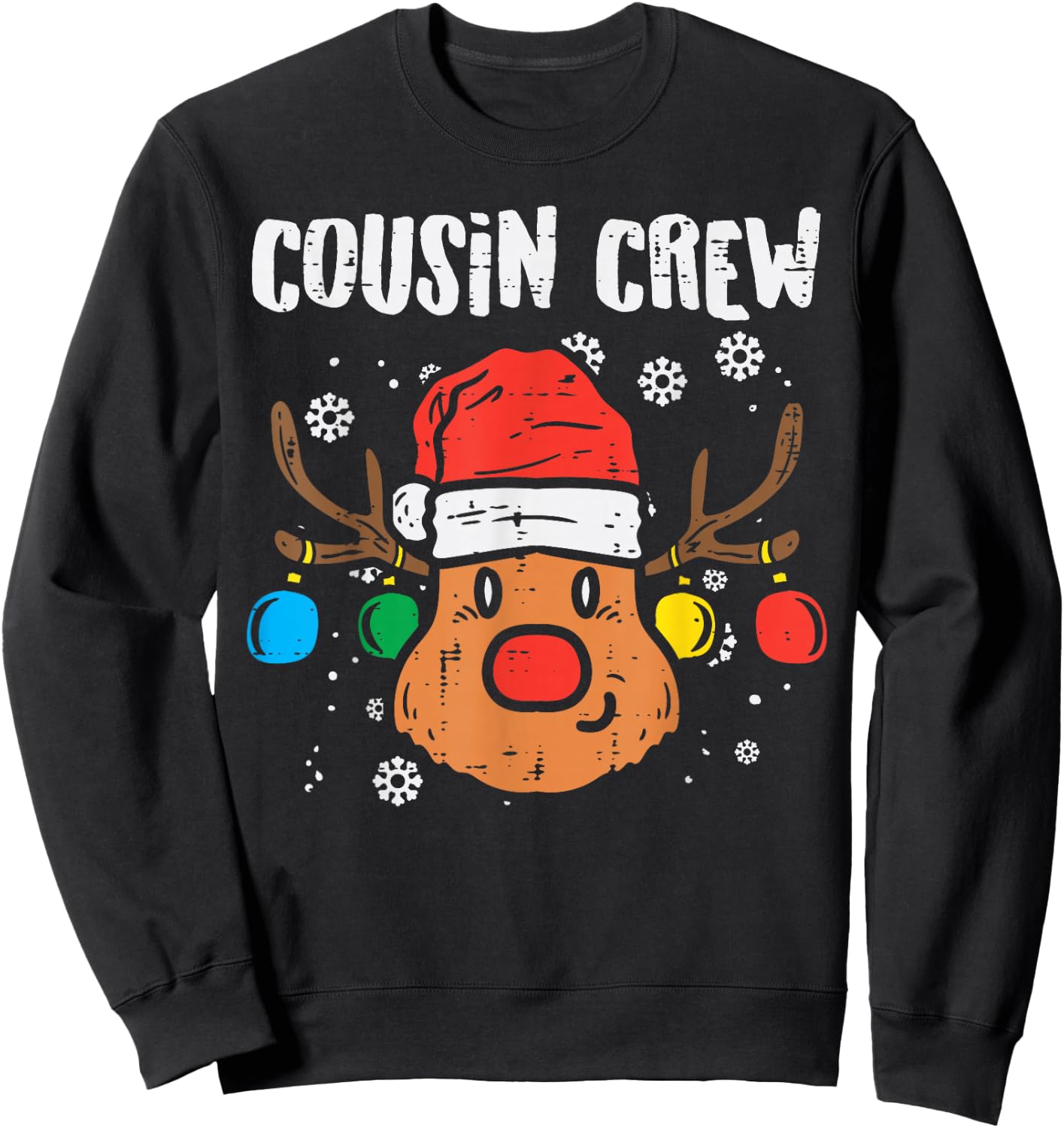 Cousin Crew Xmas PJs Matching Christmas Pajamas For Family Sweatshirt - Sweatshirt | Black