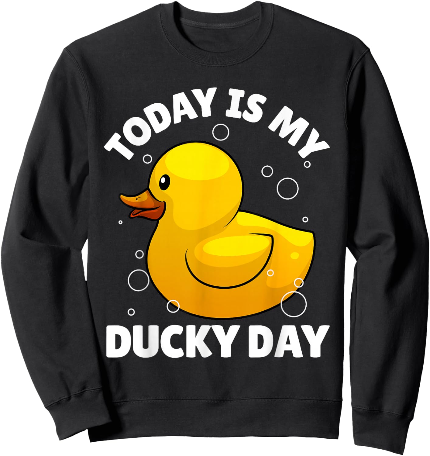 Rubber Duck Art Women Kids Rubber Ducky Duck Lover Sweatshirt - Sweatshirt | Black