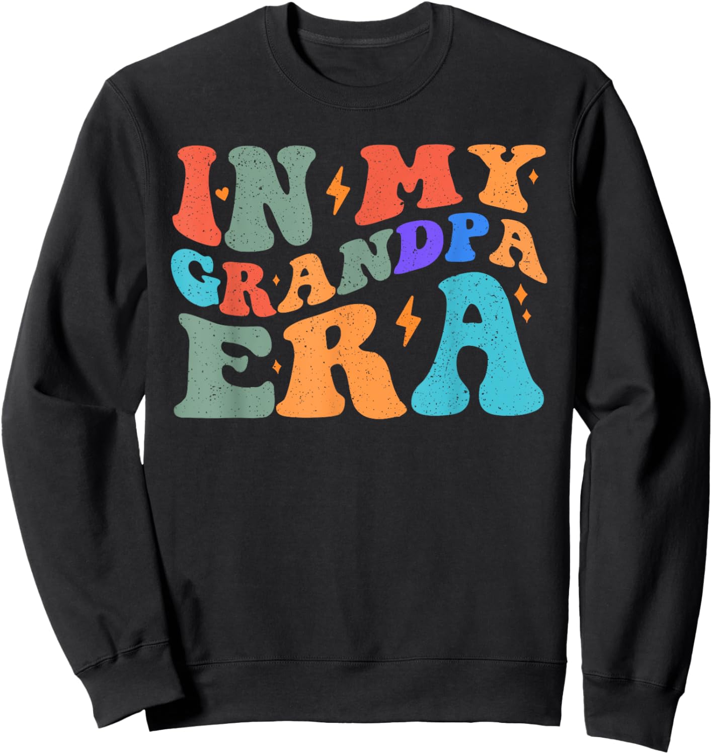 Groovy In My Grandpa Era Father's Day Sweatshirt - Sweatshirt | Black