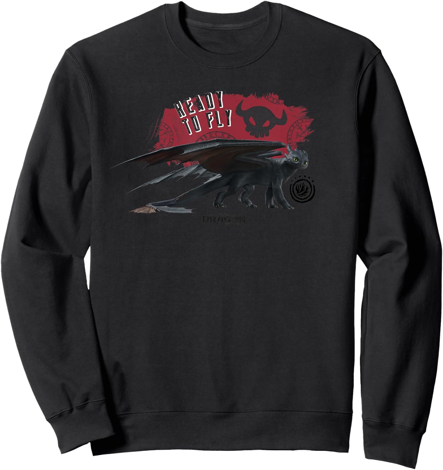 DreamWorks Dragons Toothless Ready to Fly Sweatshirt - Sweatshirt | Black