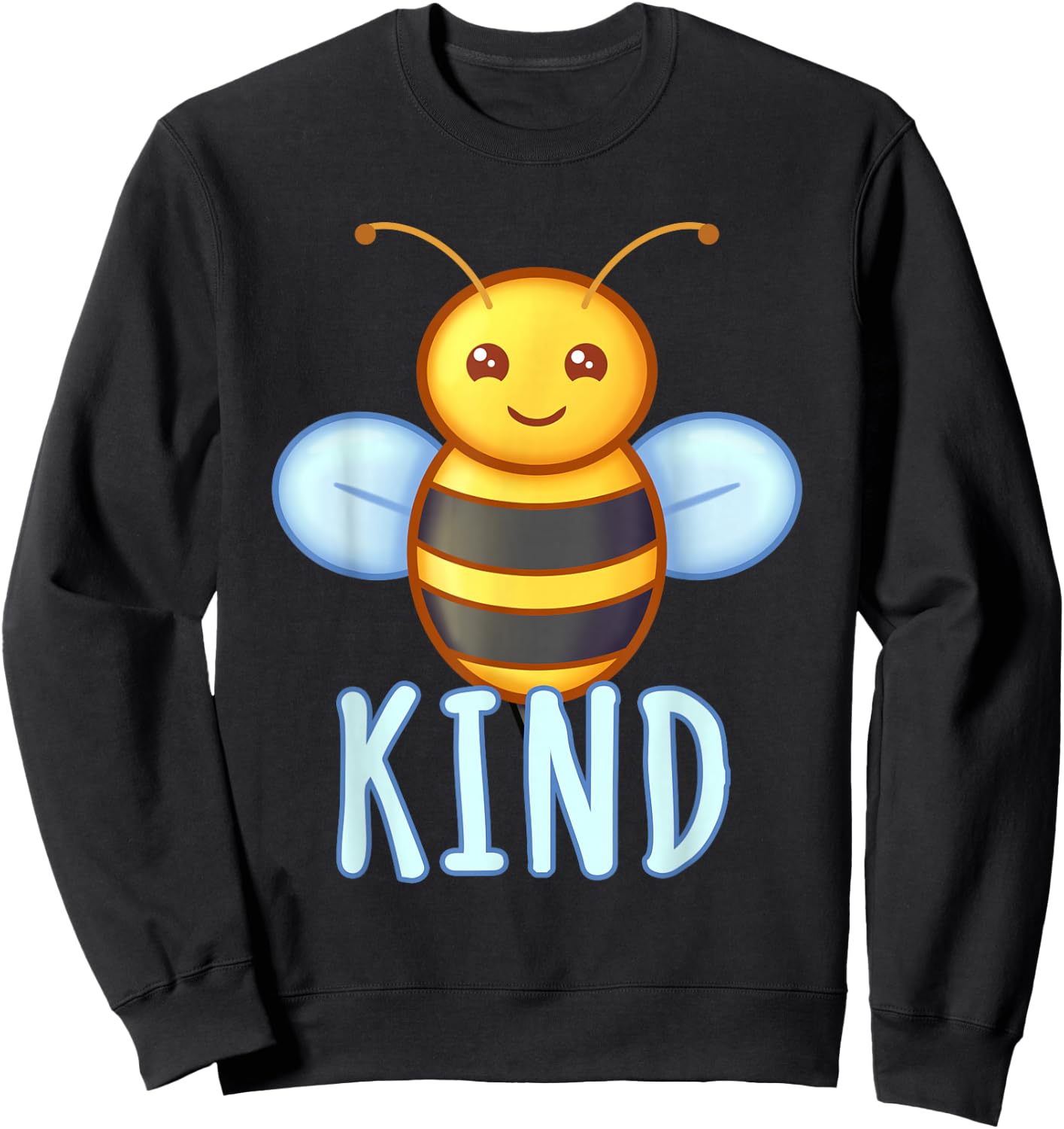 Bee Kind Cute Funny Bumblebee Graphic Women Inspirational Sweatshirt - Sweatshirt | Black