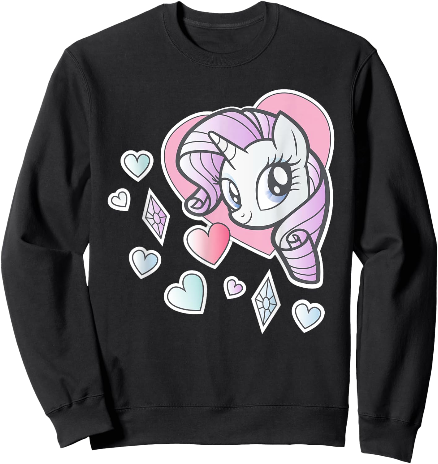 My Little Pony Rarity Heart Sweatshirt - Sweatshirt | Black