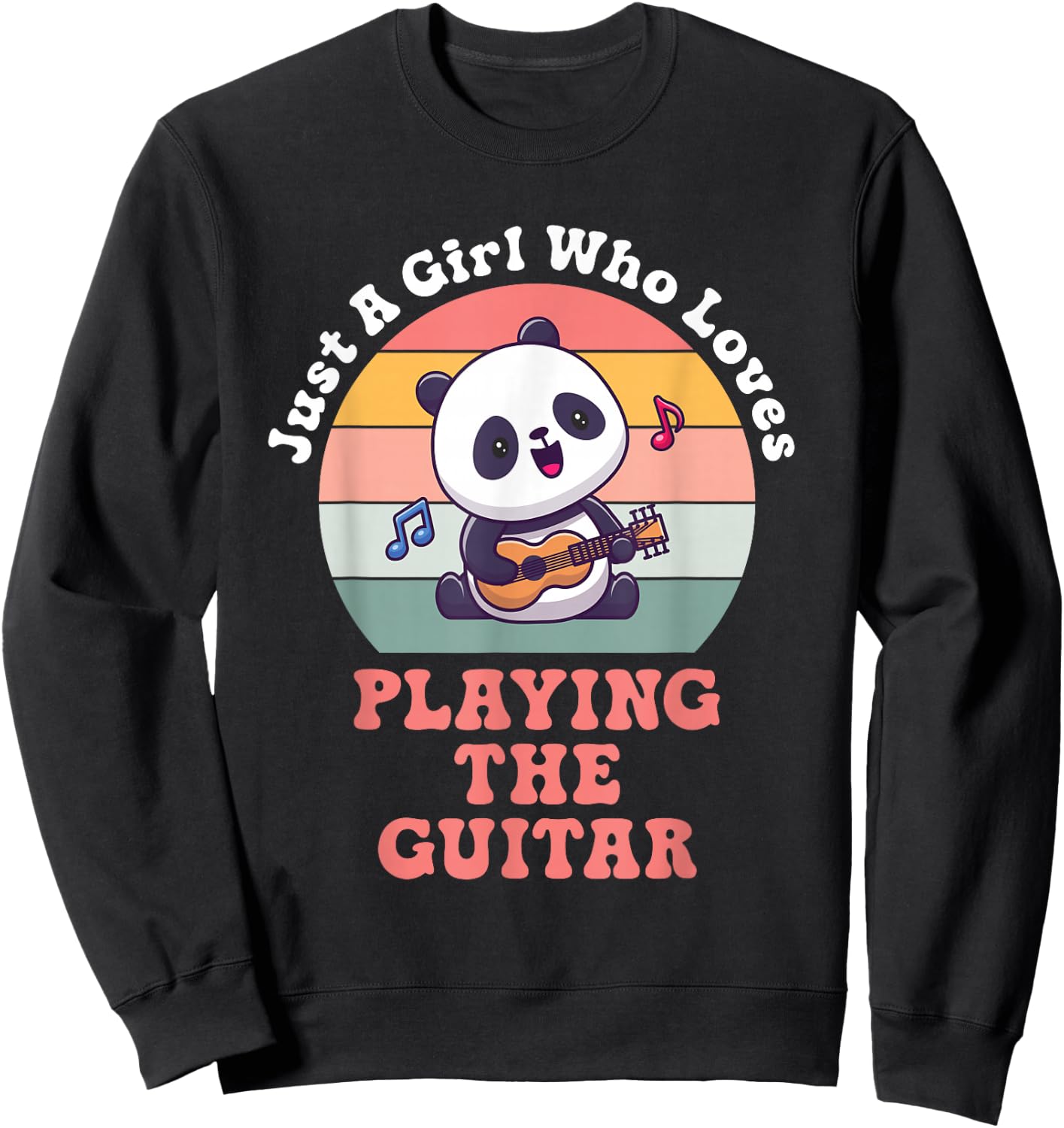 Just A Girl Who Loves Playing The Guitar Design Sweatshirt - Sweatshirt | Black