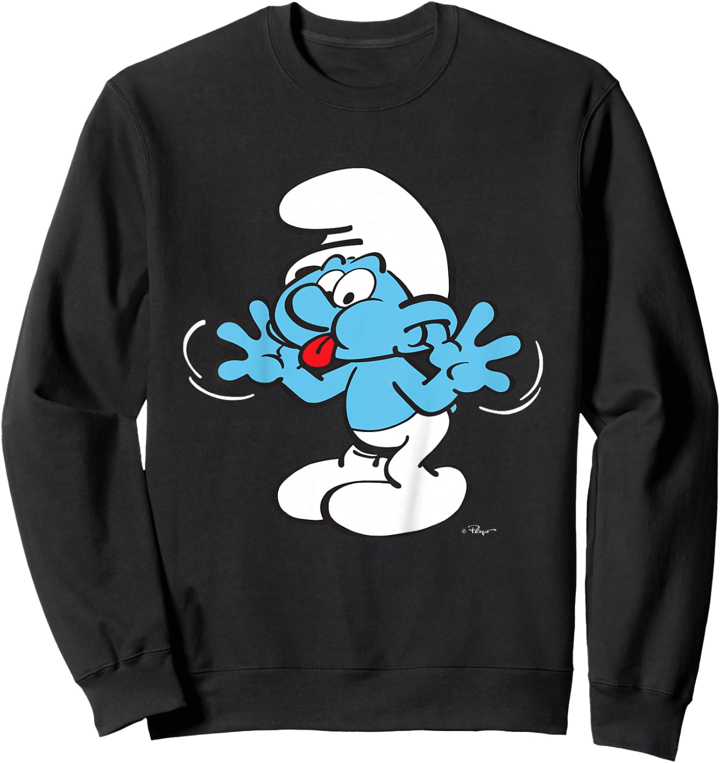 Kids The Smurfs Blowing Raspberries Kids , Black, 2 Sweatshirt - Sweatshirt | Black