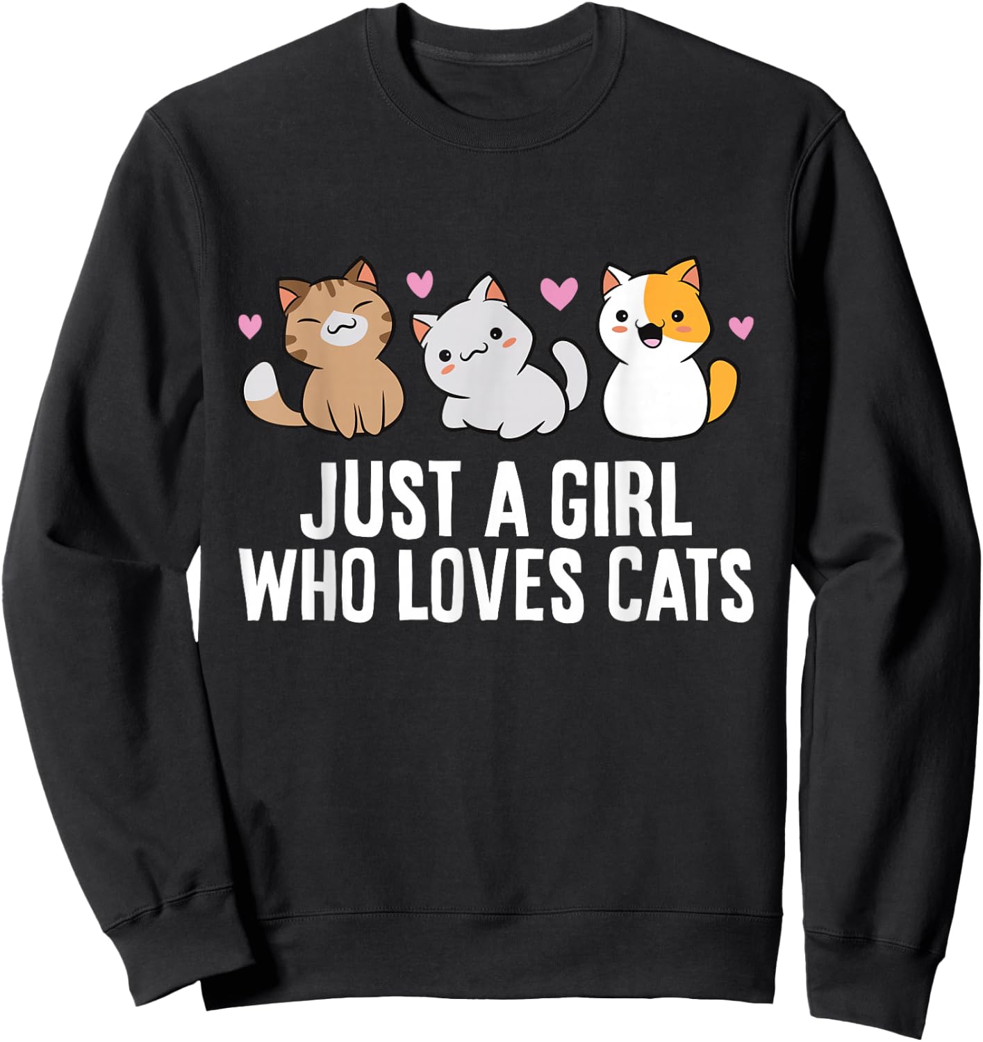 Nur EIN Mädchen das Katzen liebt Sweatshirt - Sweatshirt | Black