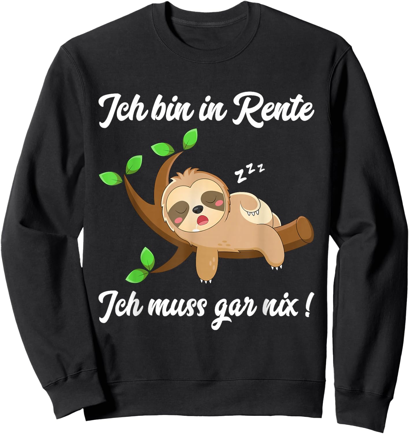 Retirement Pensioner Sloth , black Sweatshirt - Sweatshirt | Black