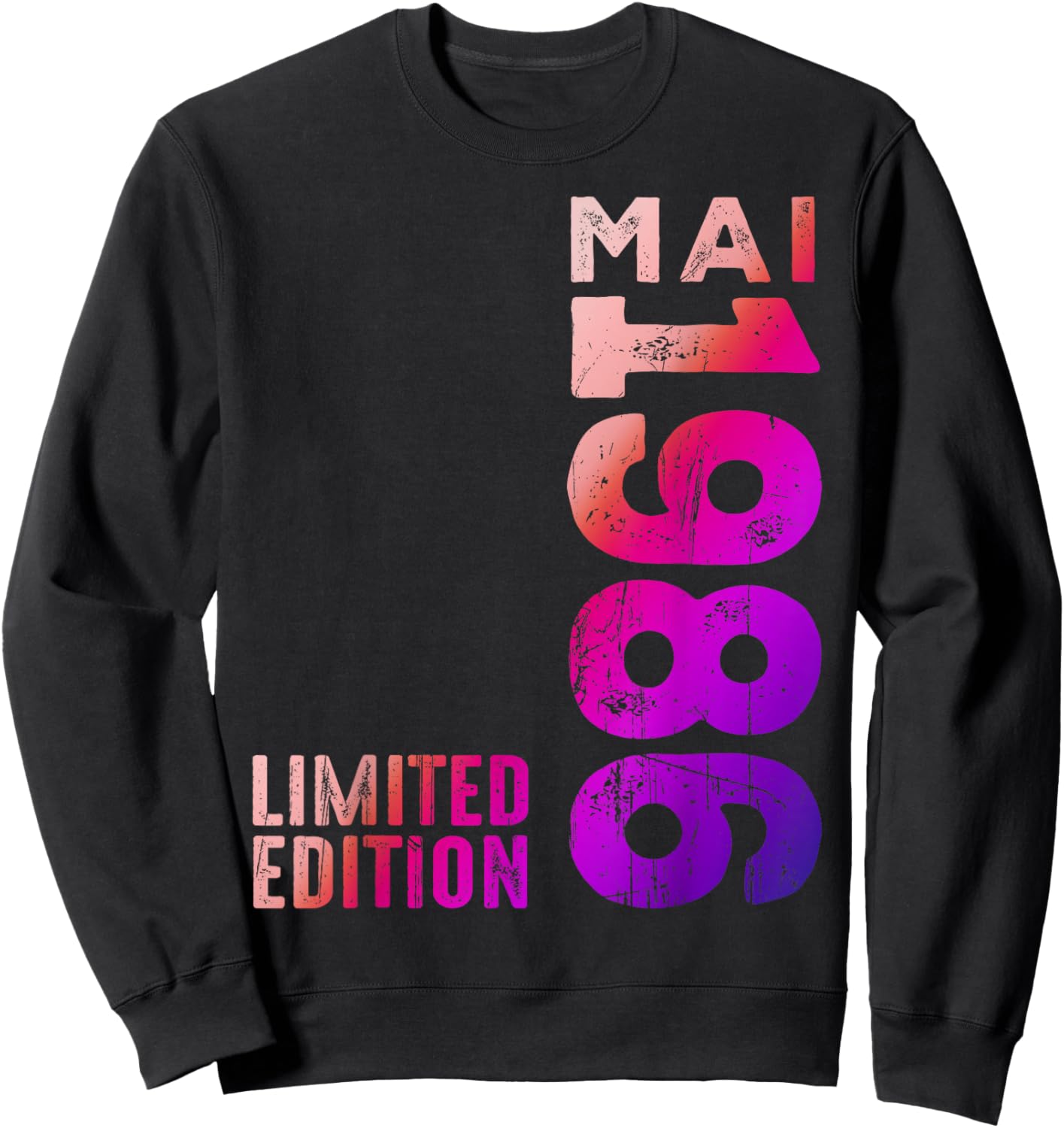 Mai 1986 Jahr Legendär Seit Mai 1986 Geburtstag Retro Sweatshirt - Sweatshirt | Black
