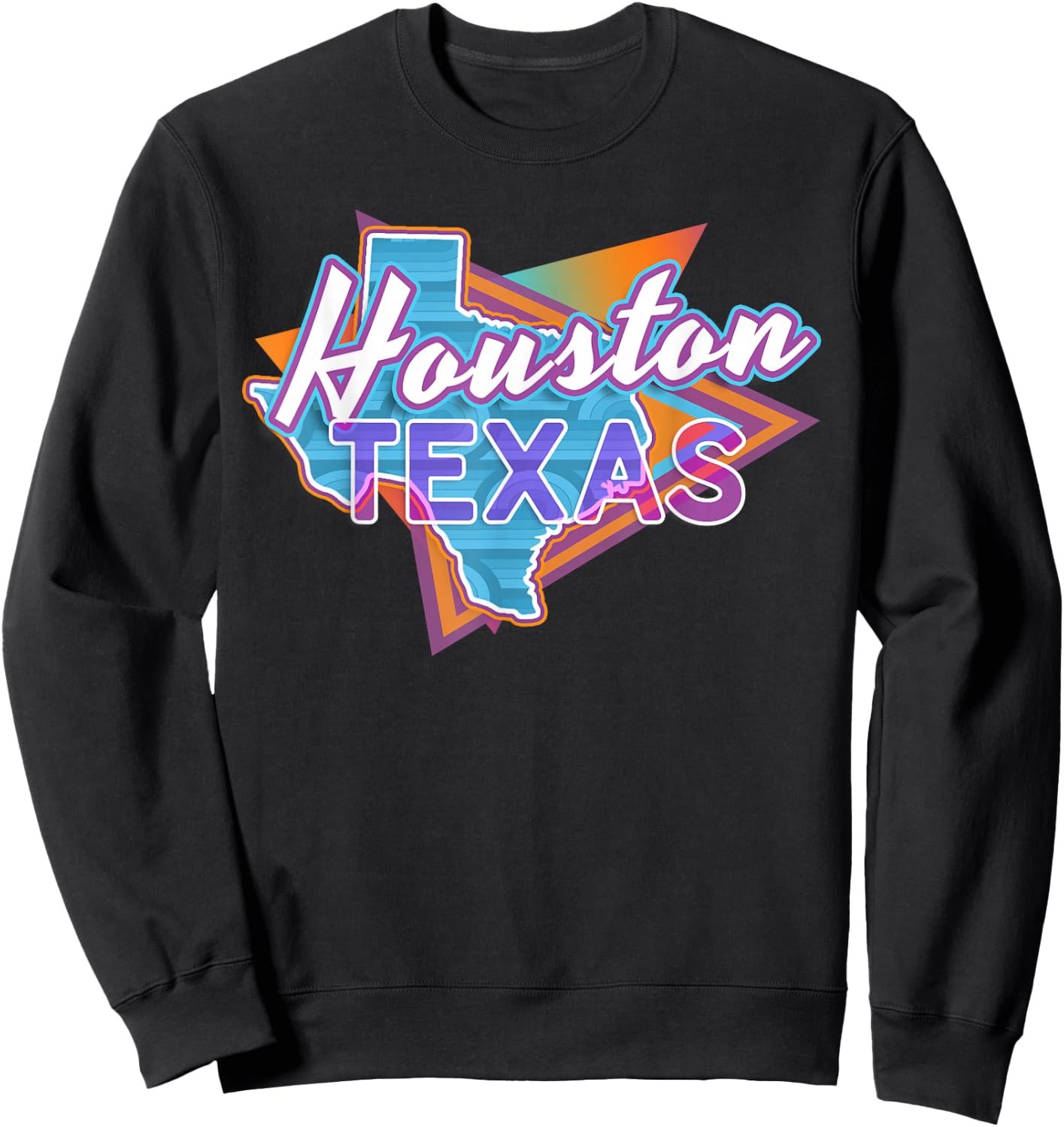 TX Hometown Classic 80s 90s Retro Souvenir Apparel Houston Texas Vintage Retro Throwback Sweatshirt - Sweatshirt | Black