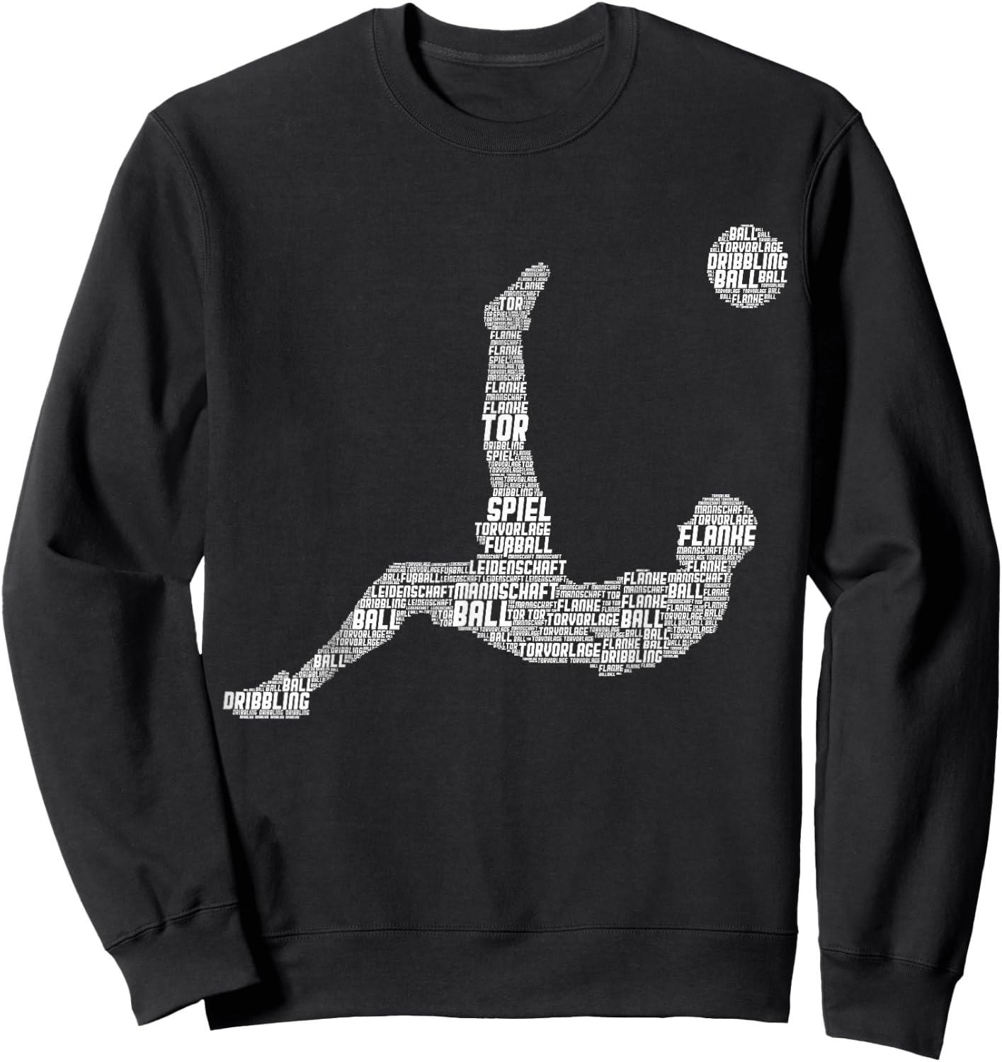 Fußball Fußballer Kinder Jungen Sweatshirt - Sweatshirt | Black
