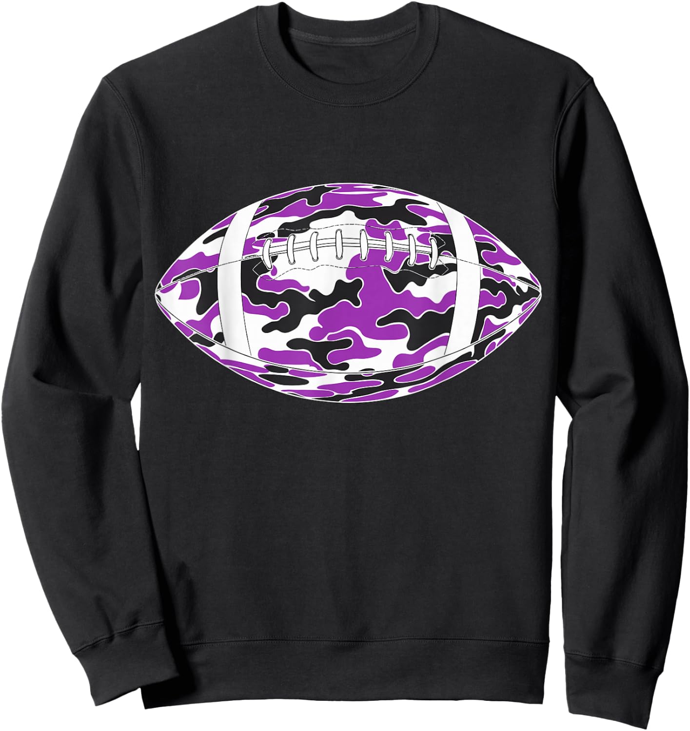 Purple Camouflage American Football Sweatshirt - Sweatshirt | Black