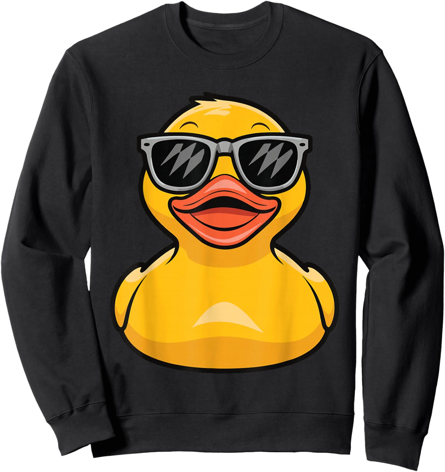 Rubber Duck With Sunglasses Sweatshirt - Sweatshirt | Black