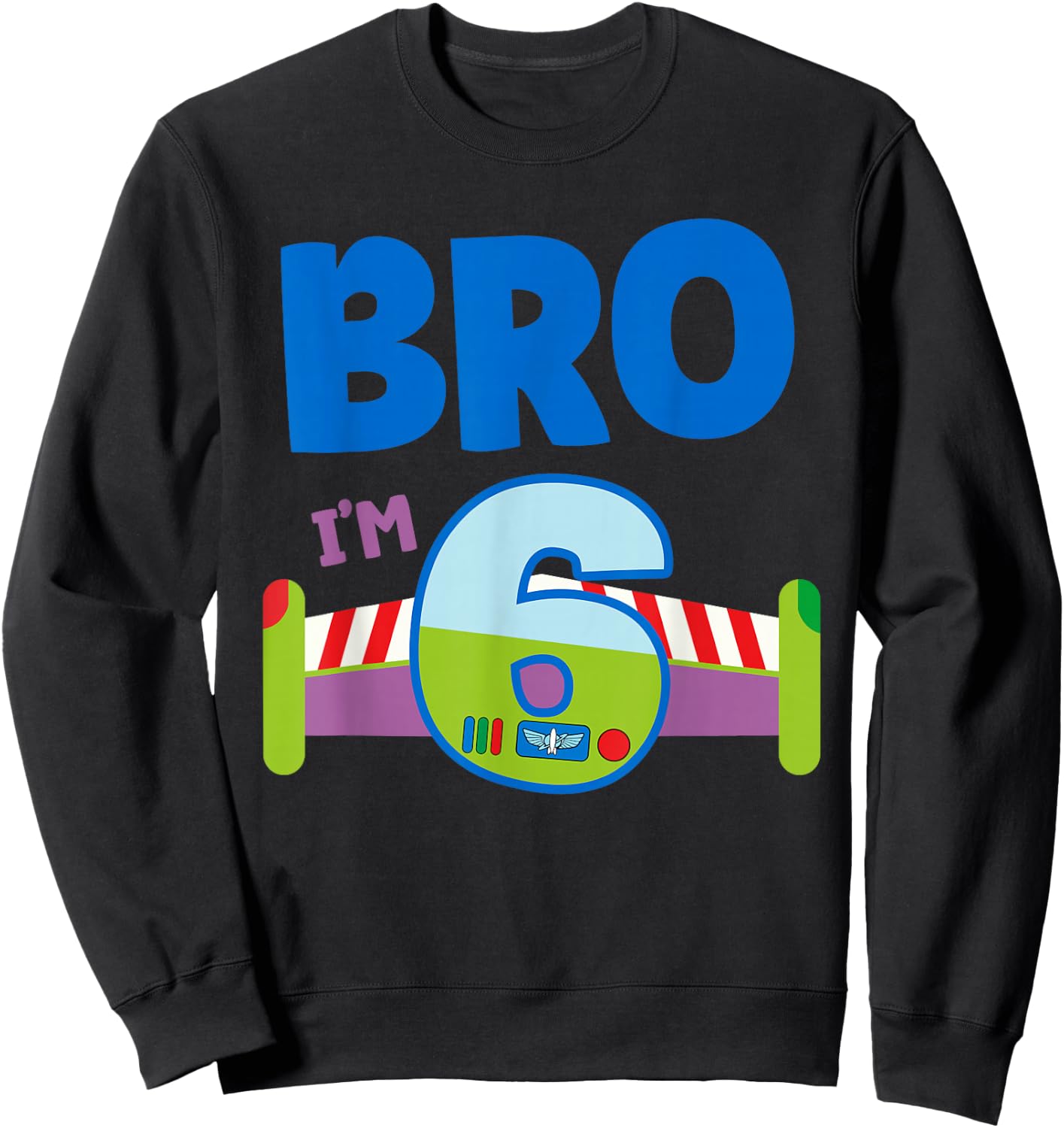 6th Birthday Boy Toy Lover Bro I'm 6 Year Old Story Party Sweatshirt - Sweatshirt | Black