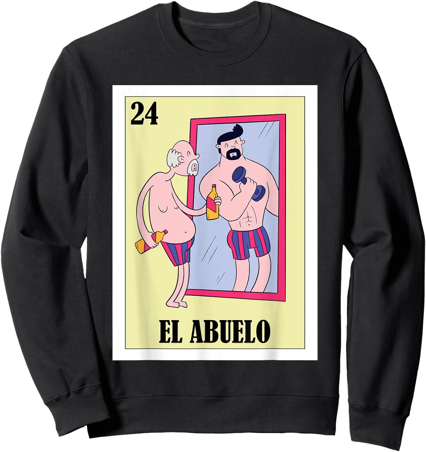 Funny Mexican Design for Grandpa in Mirror - El Abuelo Sweatshirt - Sweatshirt | Black