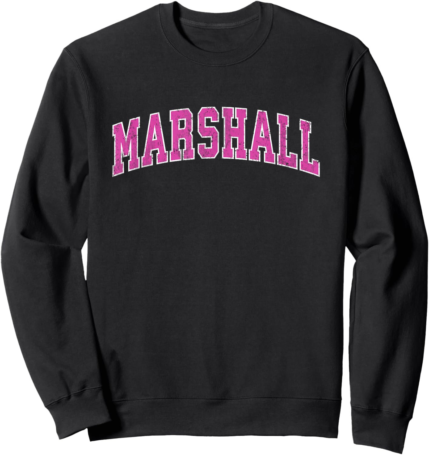 Marshall Minnesota MN Vintage Sports Design Pink Design Sweatshirt - Sweatshirt | Black