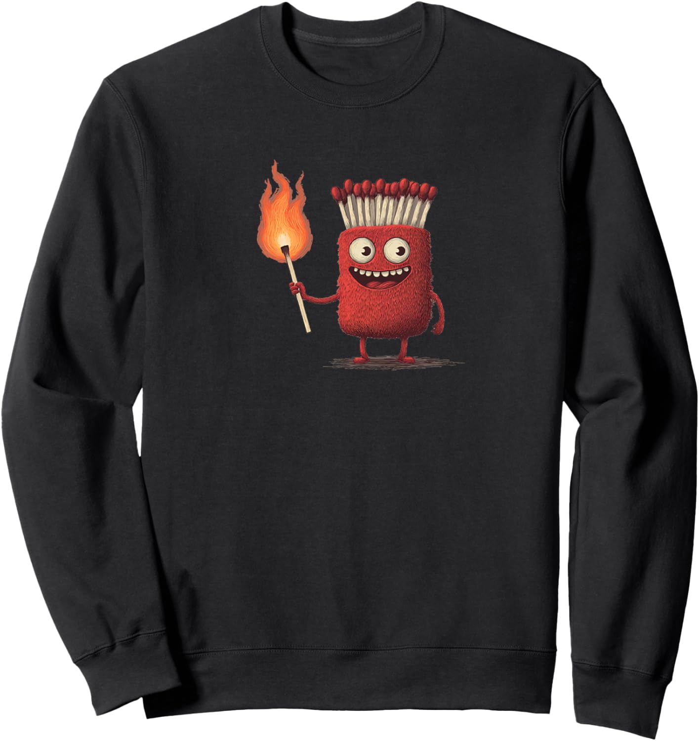 Costume Amusant avec feu et Flammes Haut de Gamme Sweatshirt - Sweatshirt | Black