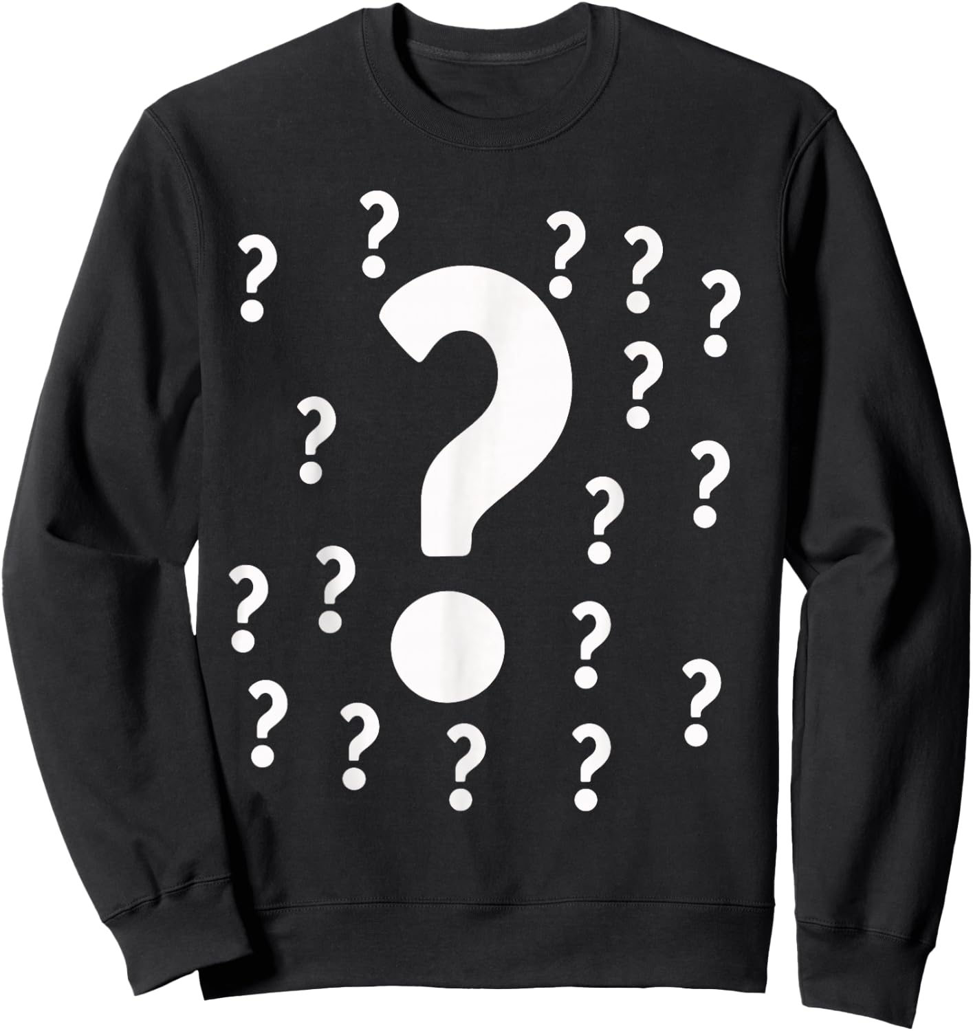 Question Marks Punctuation, Multiple Sweatshirt - Sweatshirt | Black