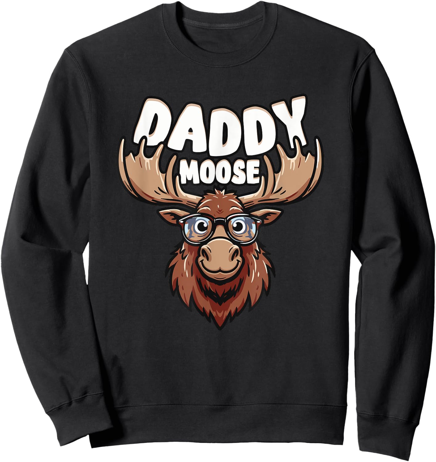 Funny Moose Lover Sweatshirt - Sweatshirt | Black