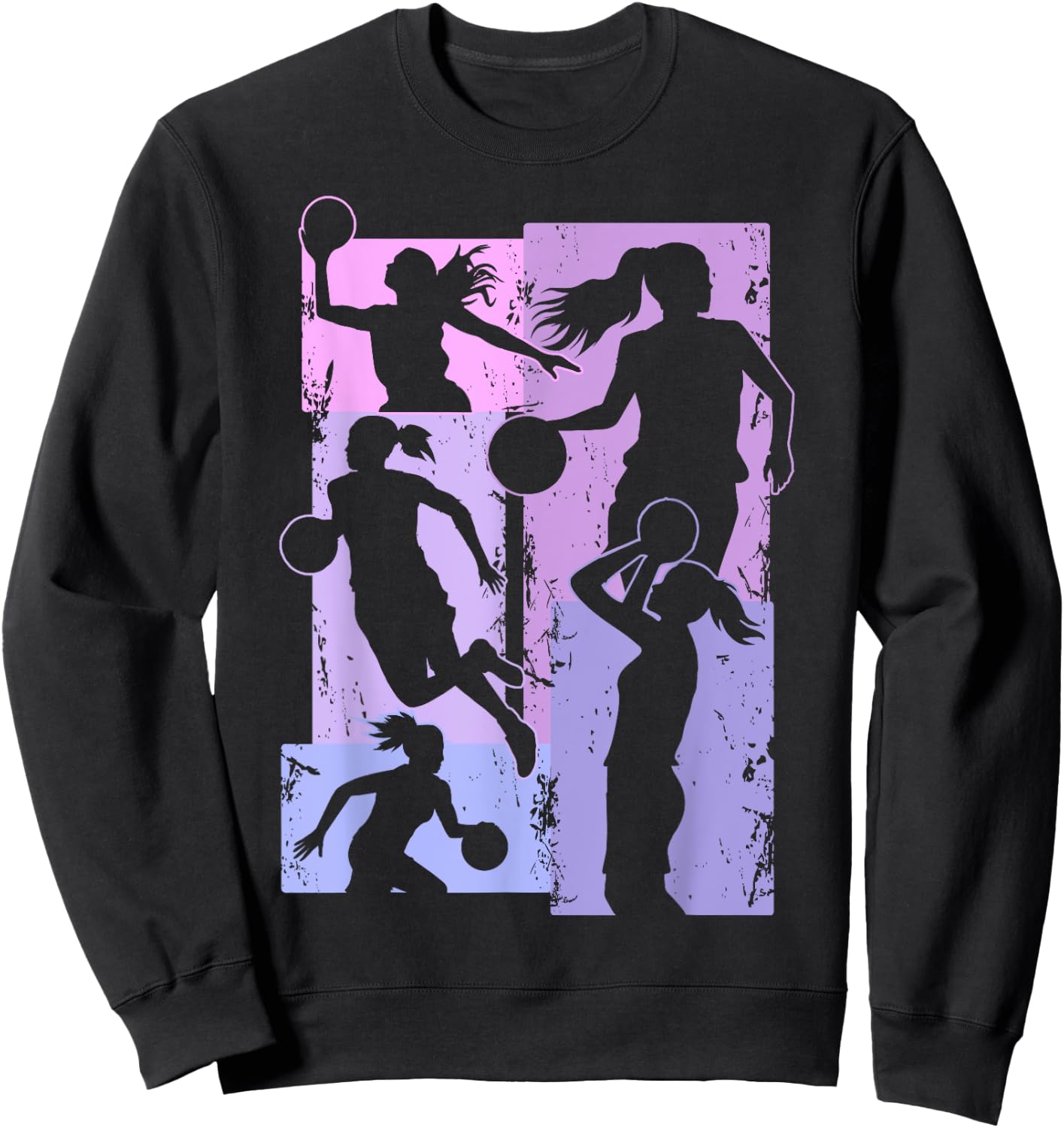 Basketball Basketball Girl Woman , Black, S Sweatshirt - Sweatshirt | Black