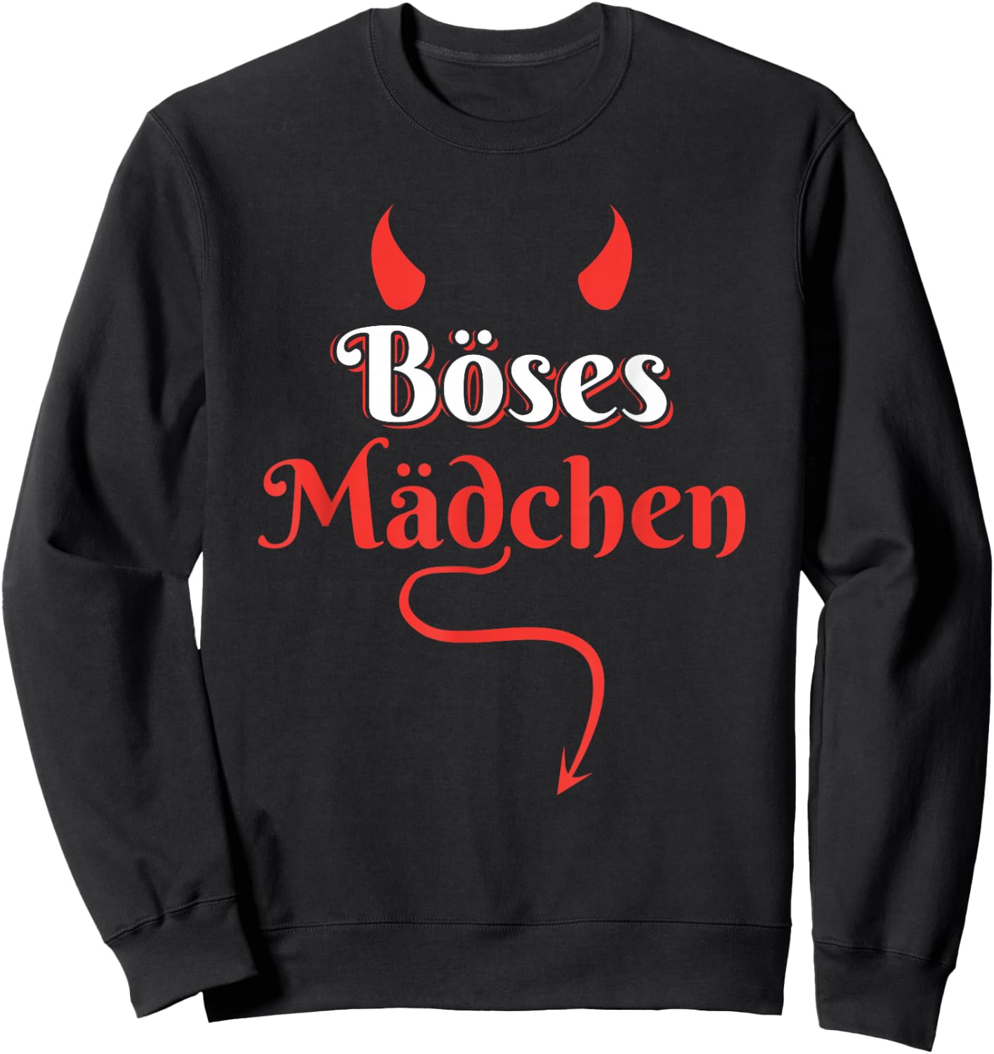 Gothic Sarkasmus Unartig Teufelchen Böses Mädchen Sweatshirt - Sweatshirt | Black