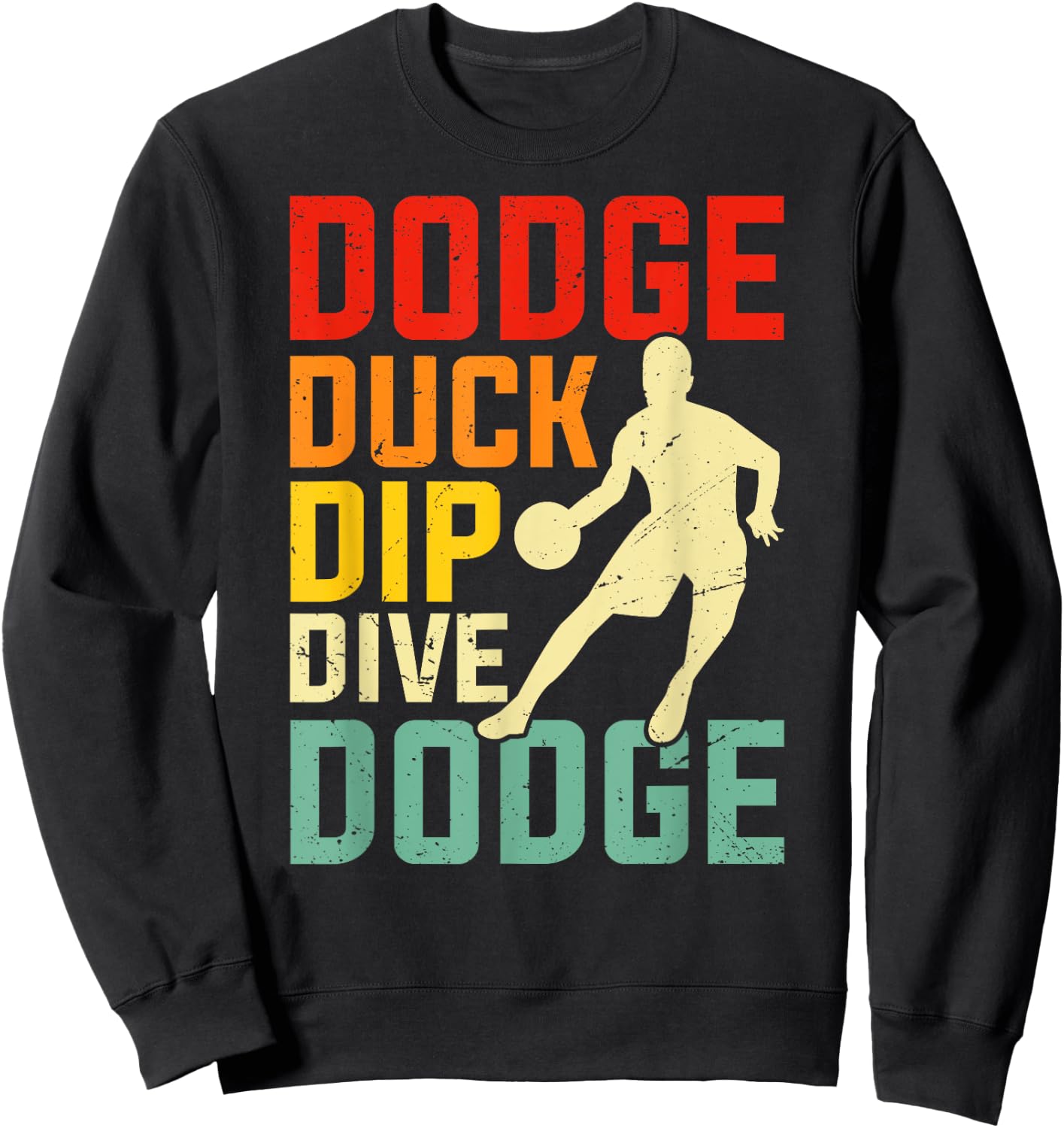 Dogeball Costume for Adults and average Joes Dodgeball - , Black, Small, Short Sleeve, , Sports, Humorous Design Sweatshirt - Sweatshirt | Black