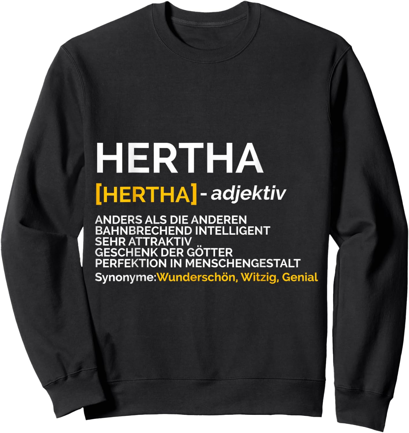 Hertha Anders Als Die Anderen Bahnbrechend Intelligent , black Sweatshirt - Sweatshirt | Black