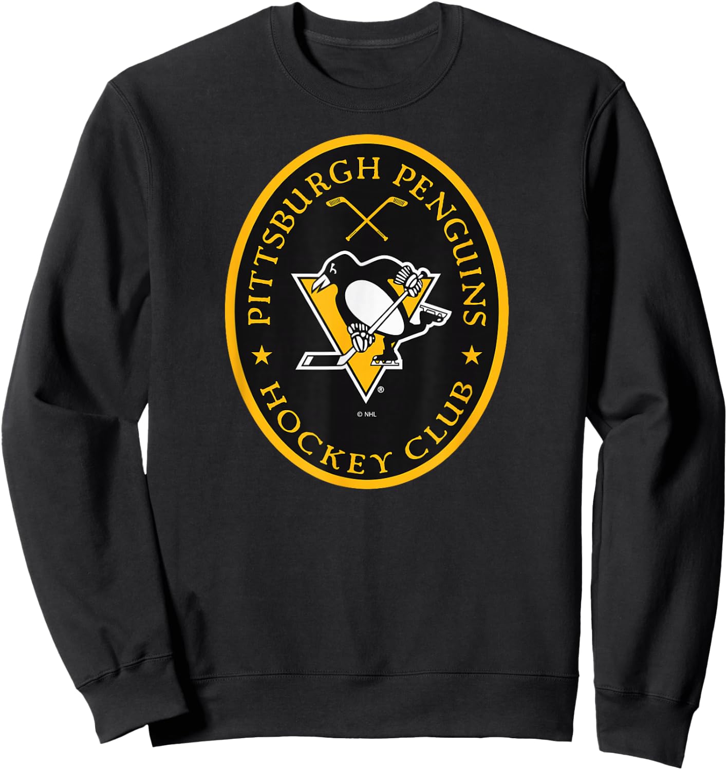 Pittsburgh Penguins Iconic Dark Heather Officially Licensed Sweatshirt - Sweatshirt | Black