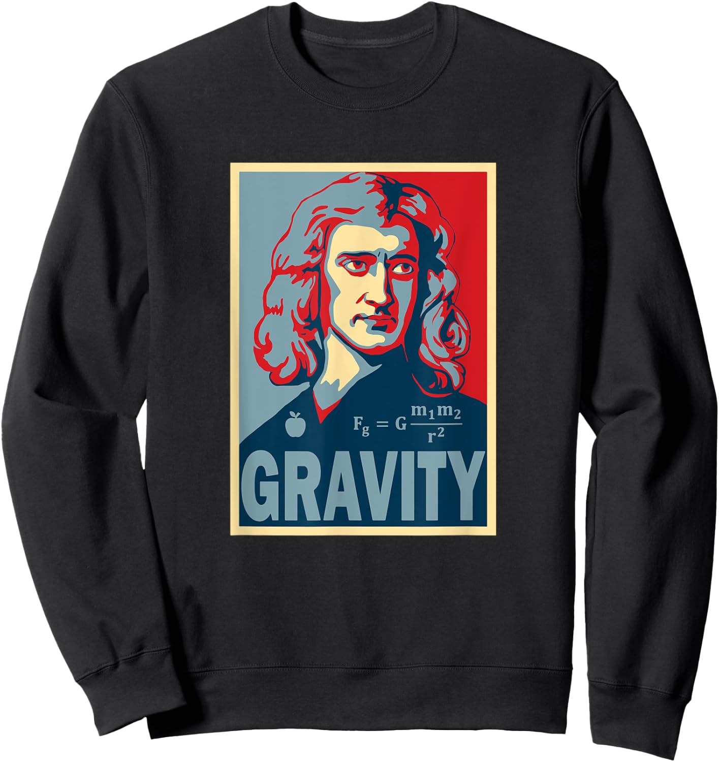 Isaac Newton Poster Style Pop Art Sweatshirt - Sweatshirt | Black