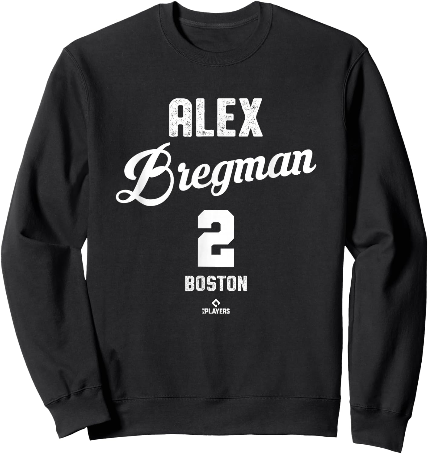 Alex Bregman 2 Boston Baseball Vintage MLBPA Sweatshirt - Sweatshirt | Black