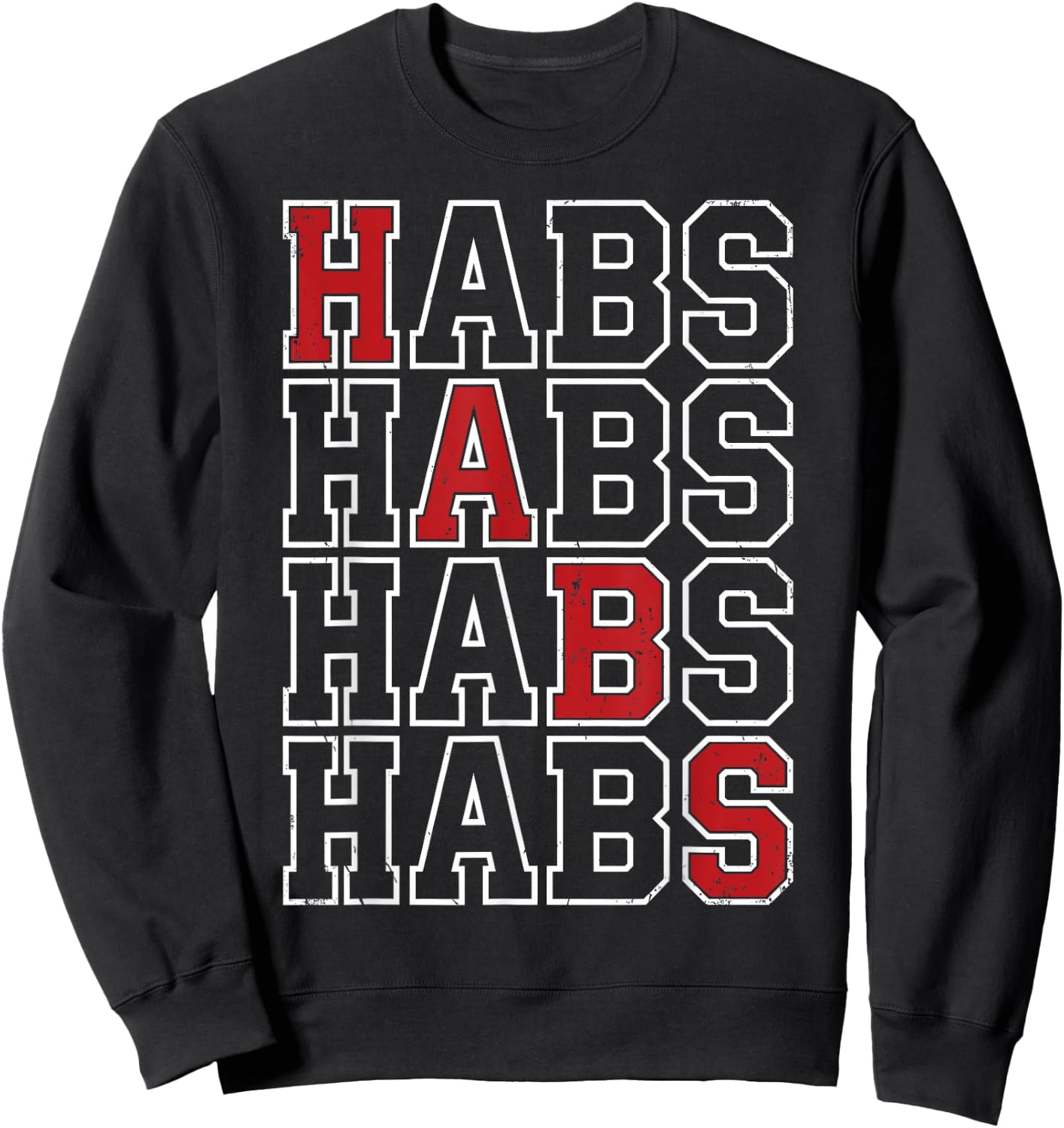 Habs Vintage Design Men Women Kids Sweatshirt - Sweatshirt | Black