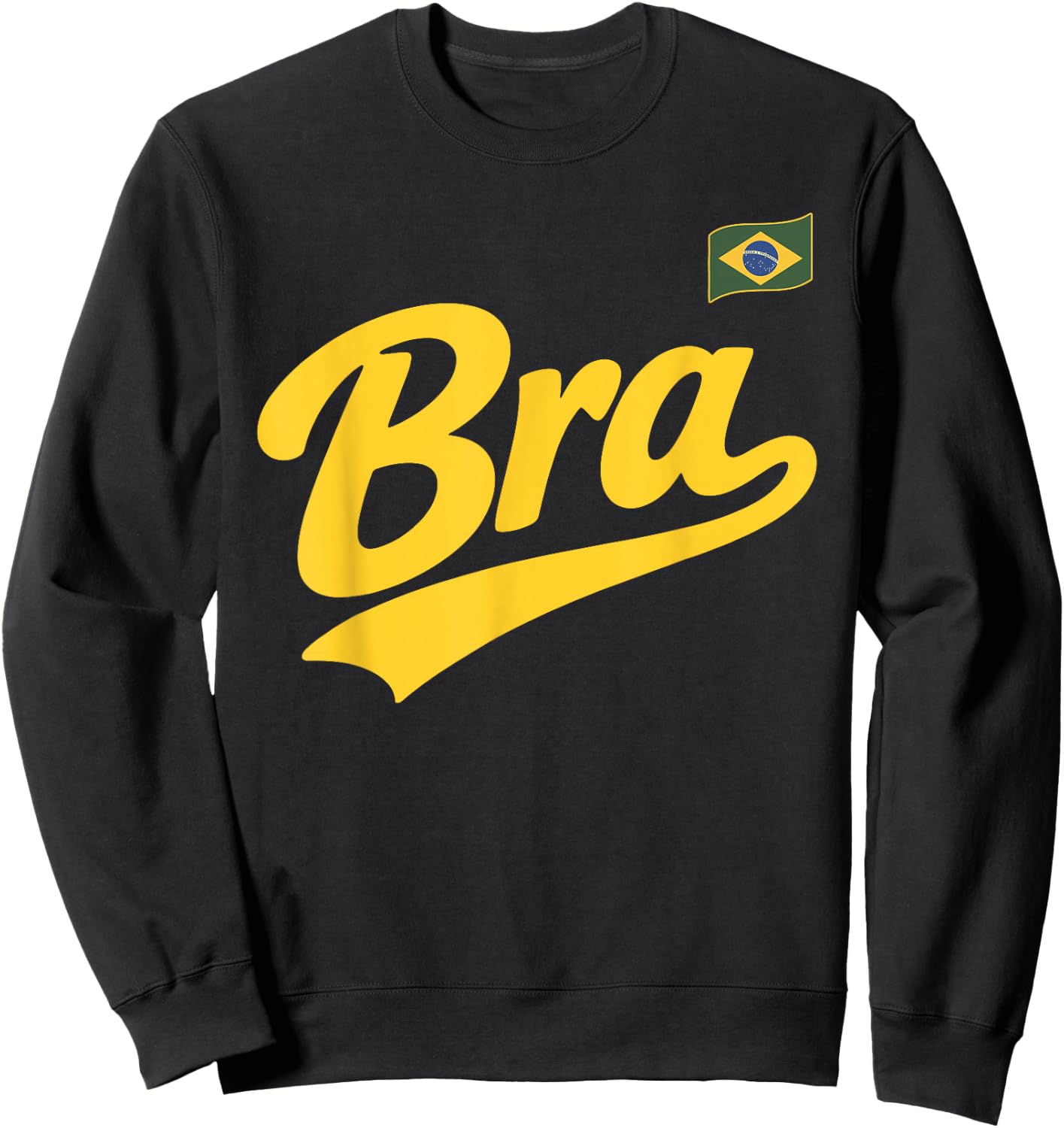 Brazil Vintage Script Fan Sweatshirt - Sweatshirt | Black