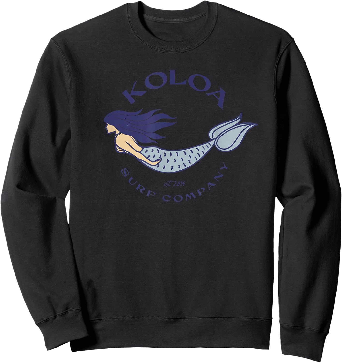 Koloa Surf Mermaid Logo Graphic Sweatshirt - Sweatshirt | Black